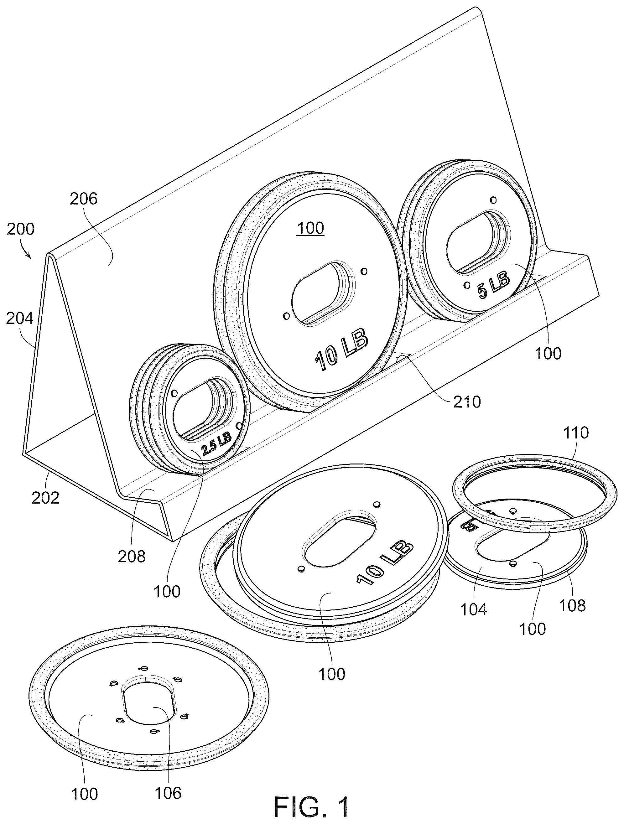 Patent US12090357 Figure 1 – Handheld weight exercise system