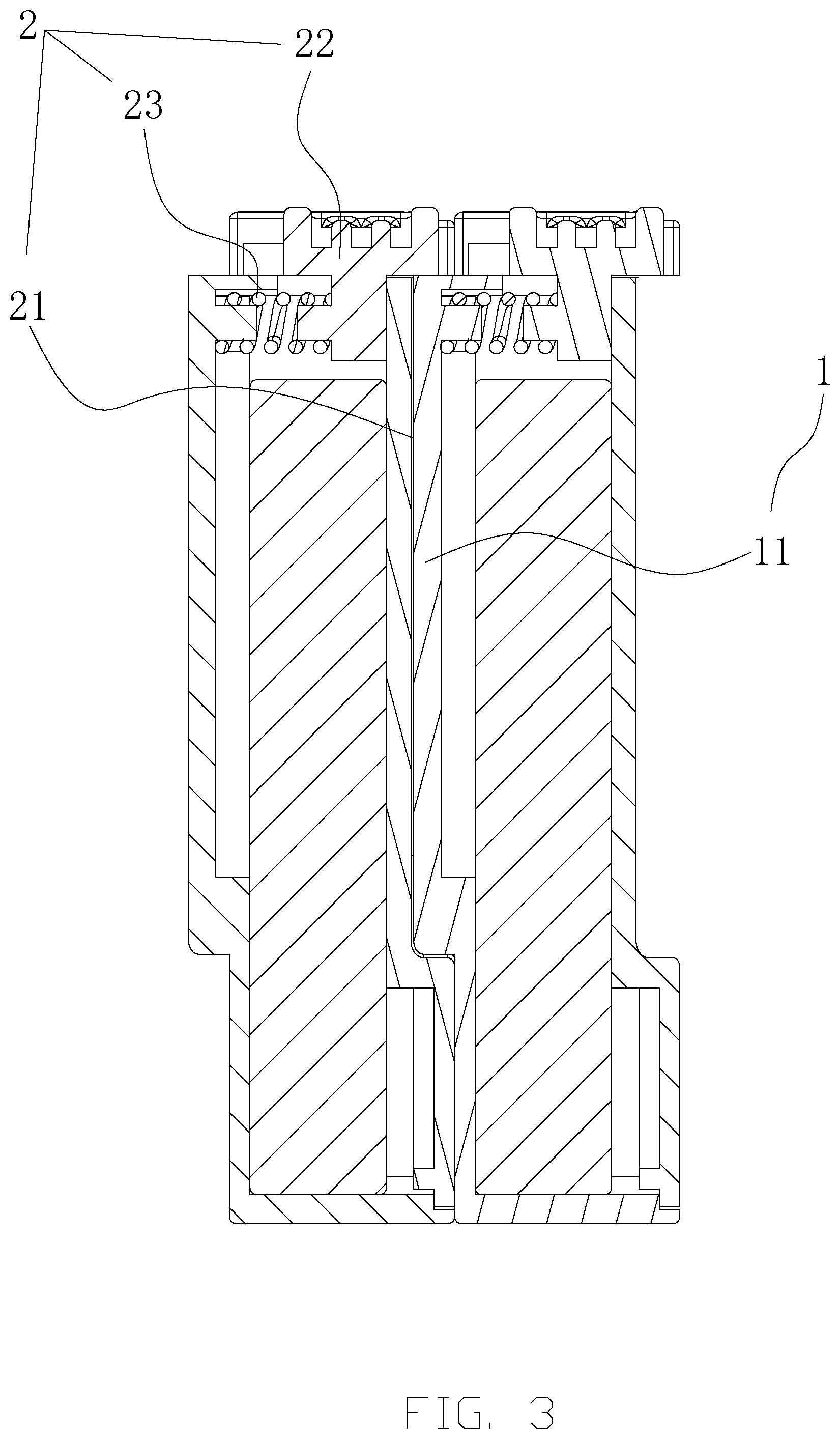 Patent US12090358 Figure 3 – Quick assembly and disassembly connecting structures and weight adjustable dumbbell