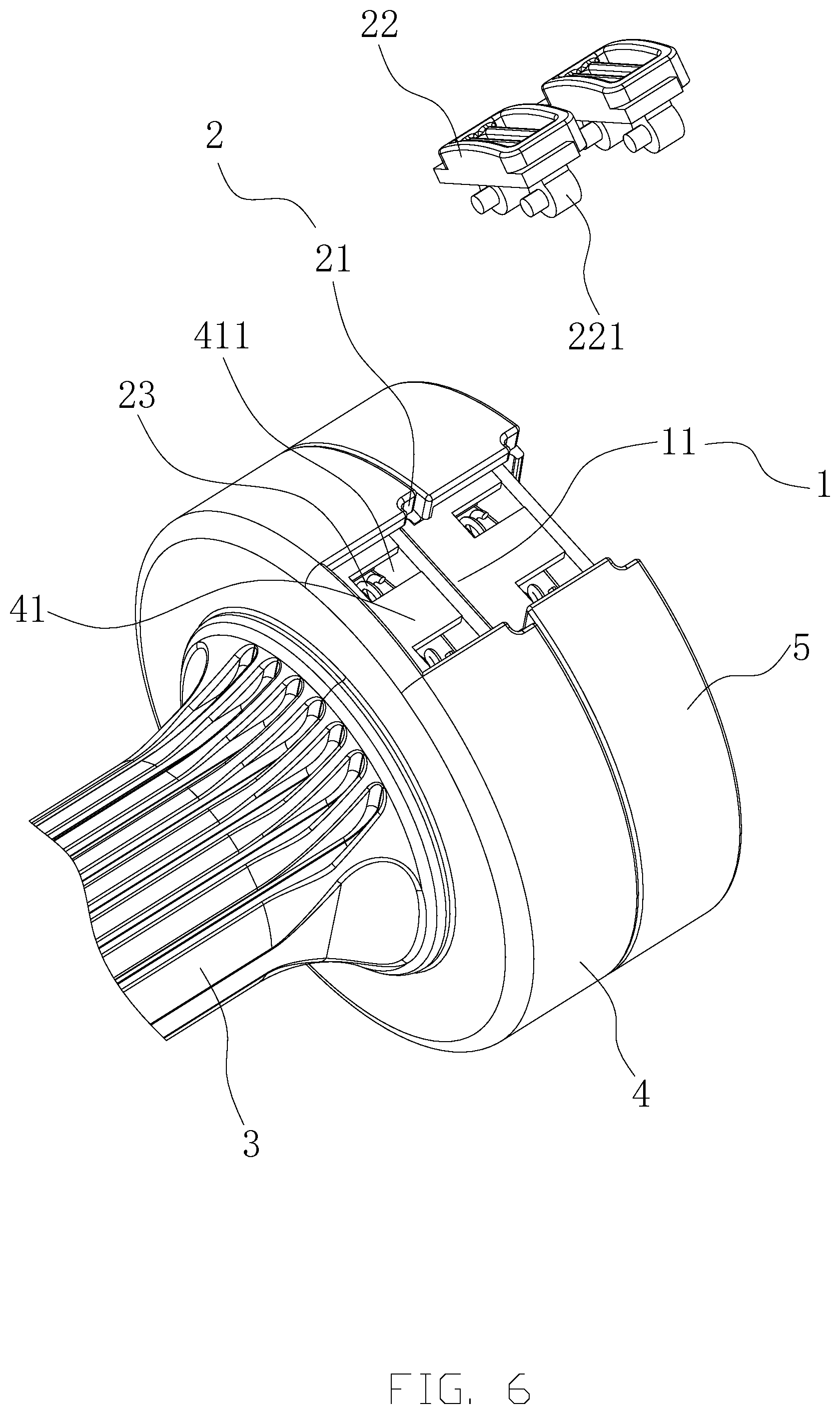 Patent US12090358 Figure 6 – Quick assembly and disassembly connecting structures and weight adjustable dumbbell