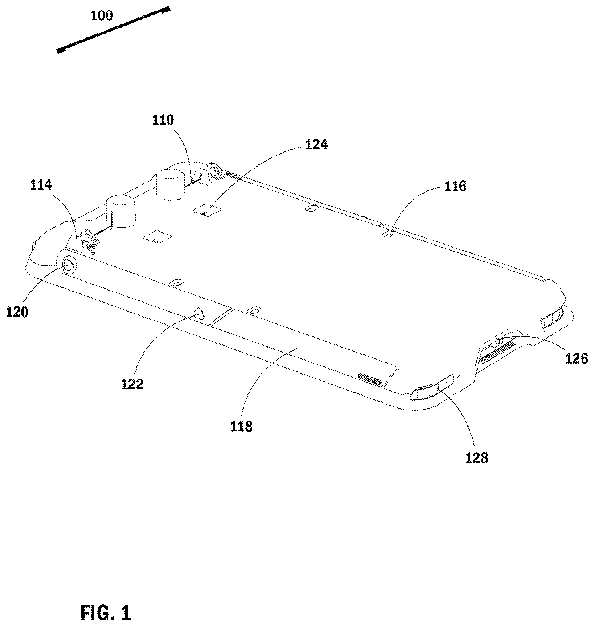 Patent US12090359 Figure 1 – Electromagnetic resistance smart gym having quick attach pulleys and interchangeable attachments