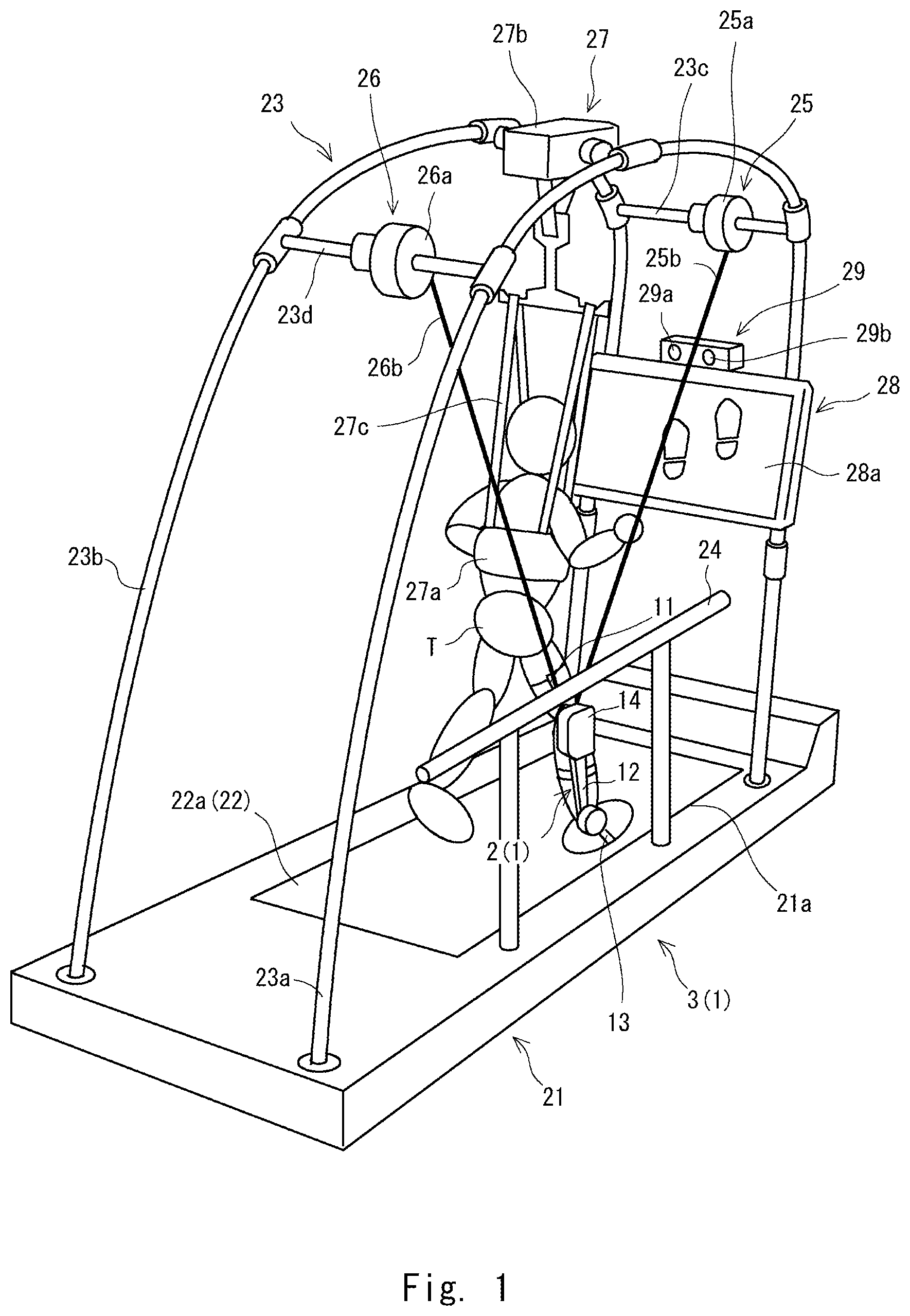 Patent US12090362 Figure 1 – Extraction system, walking training system, extraction method, and extraction program