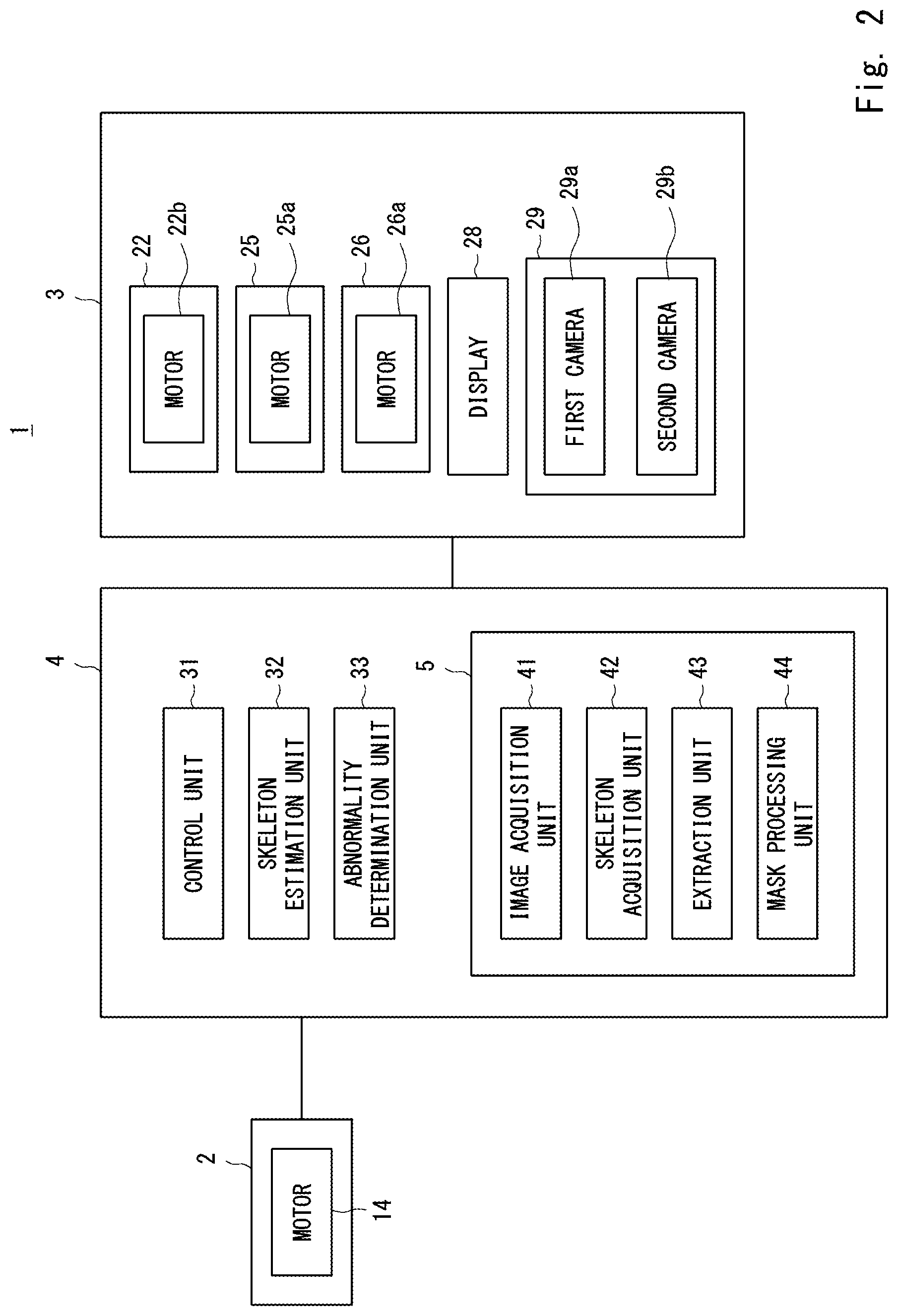 Patent US12090362 Figure 2 – Extraction system, walking training system, extraction method, and extraction program