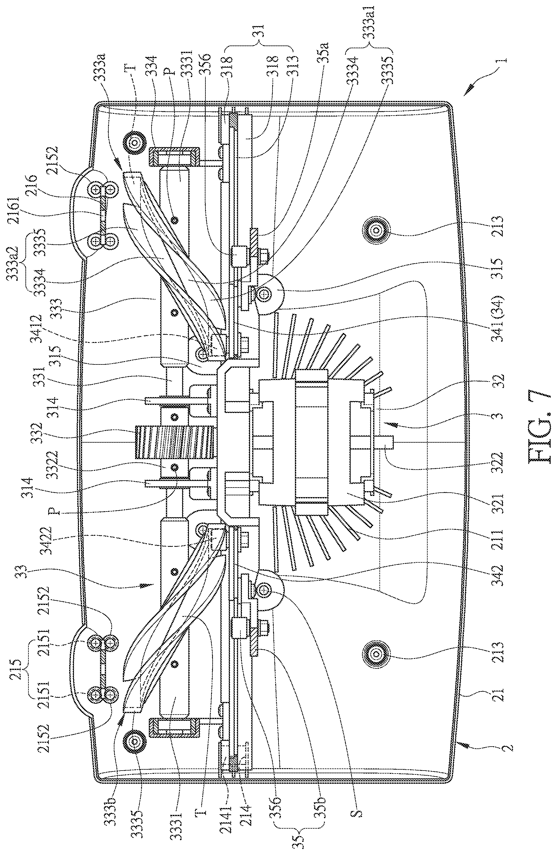 Patent US12090364 Figure 7 – Ankle-spinning exercise apparatus
