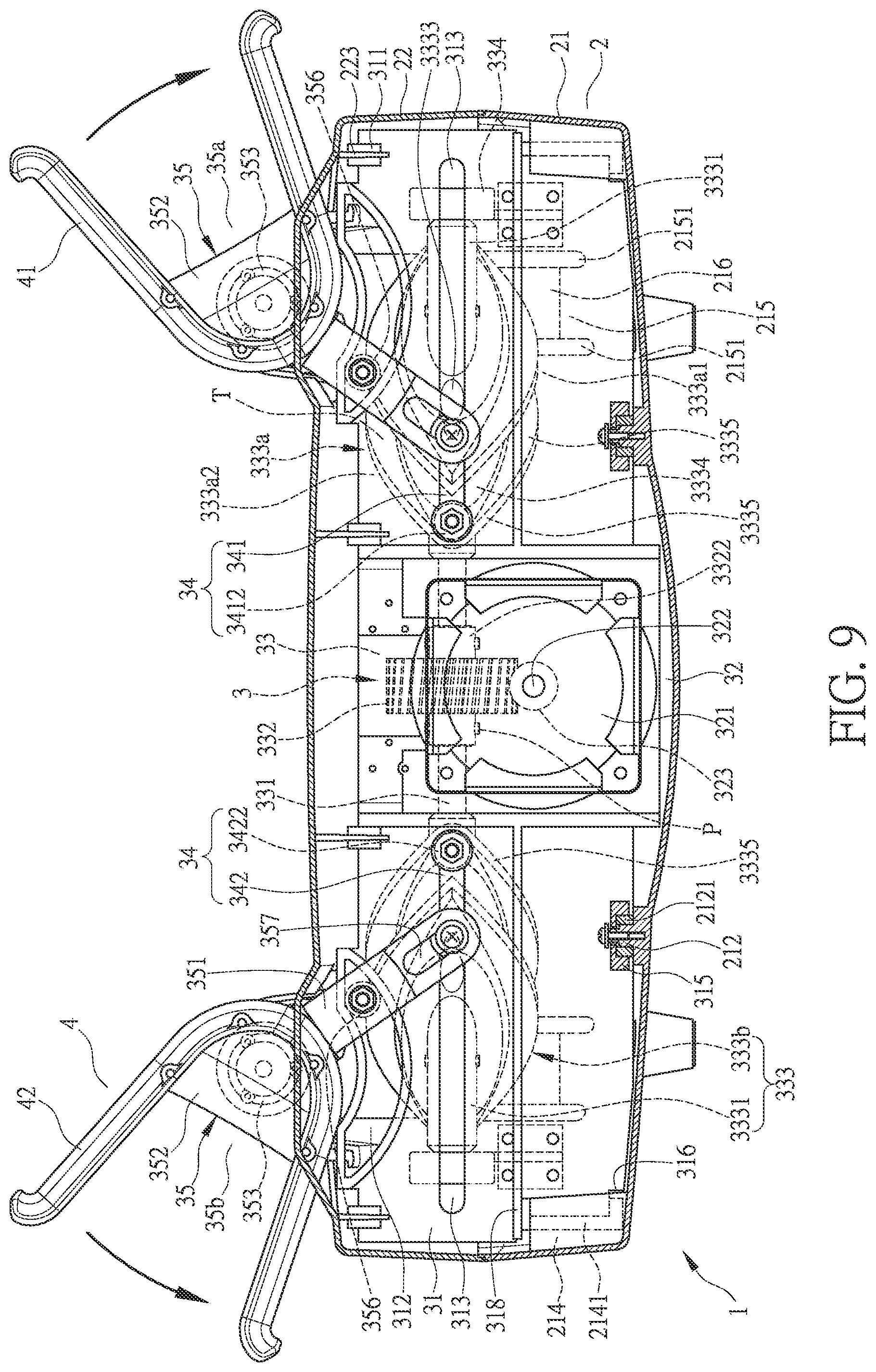 Patent US12090364 Figure 9 – Ankle-spinning exercise apparatus