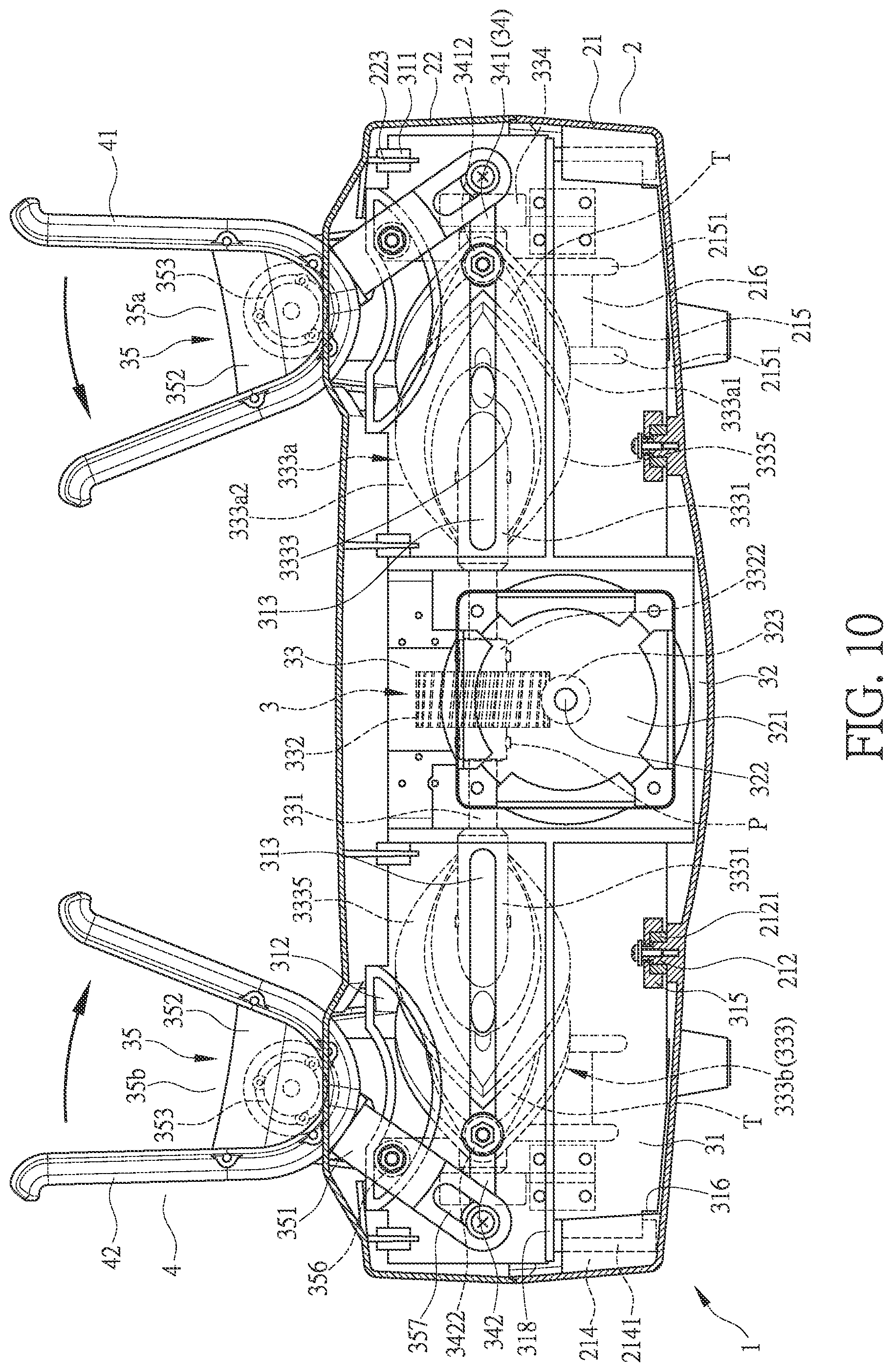 Patent US12090364 Figure 10 – Ankle-spinning exercise apparatus