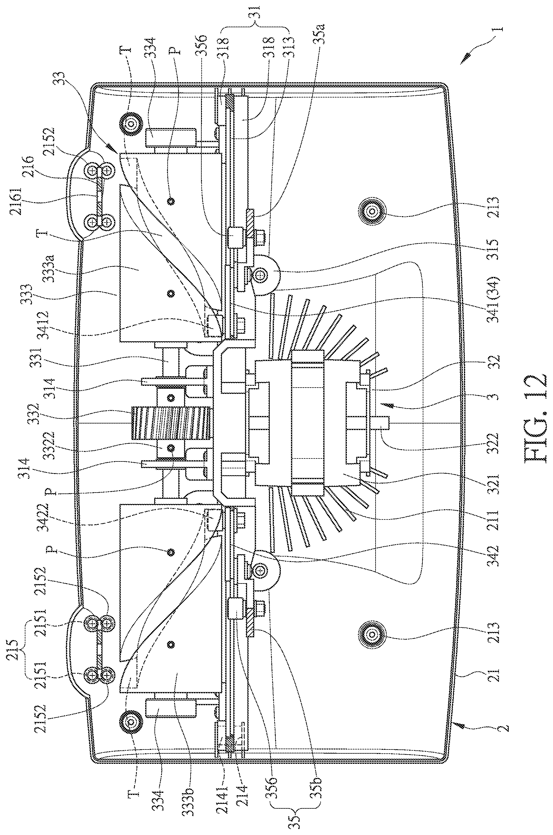 Patent US12090364 Figure 12 – Ankle-spinning exercise apparatus