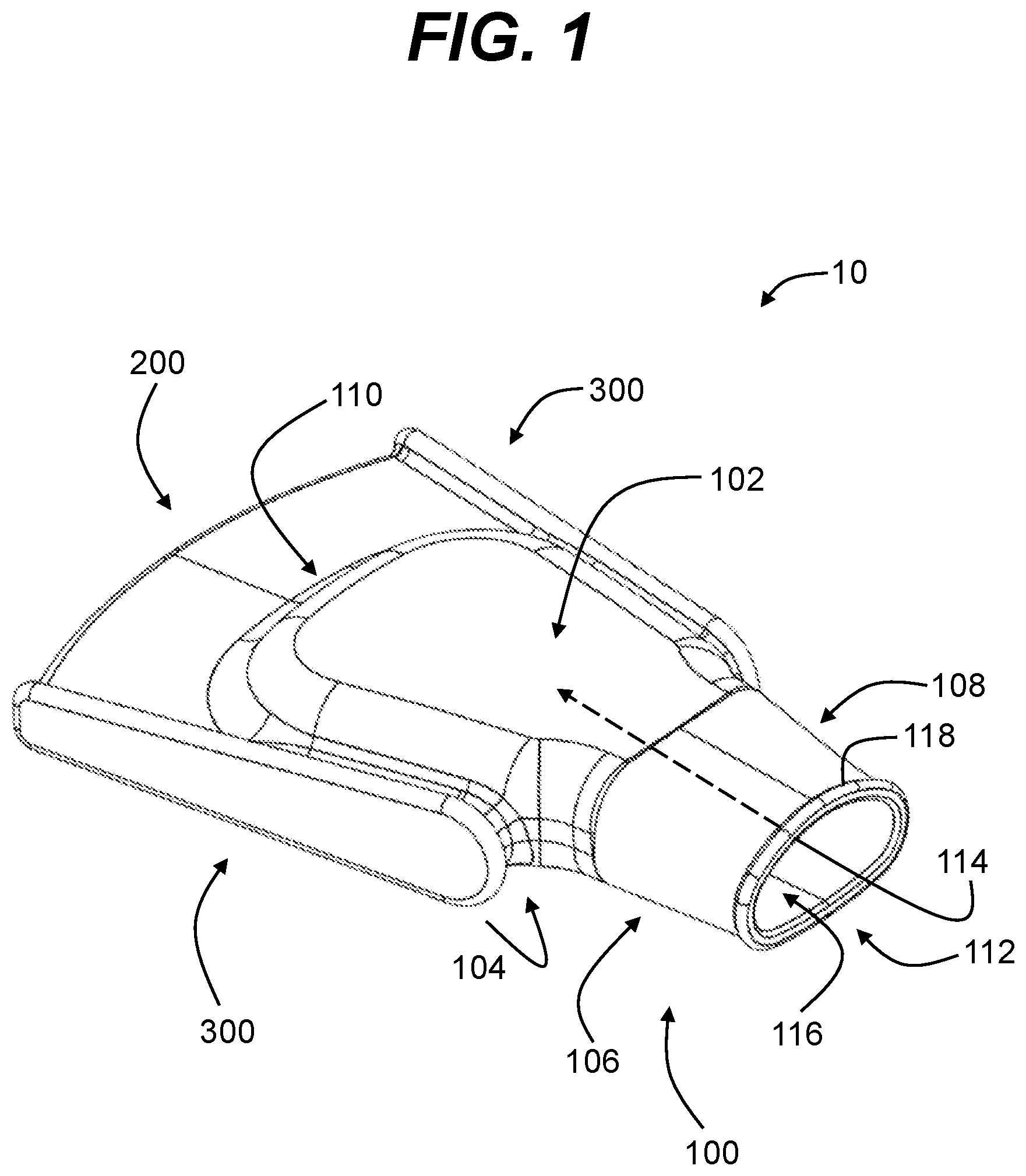 Patent US12090366 — Closed-toe swim fin — Figure 1