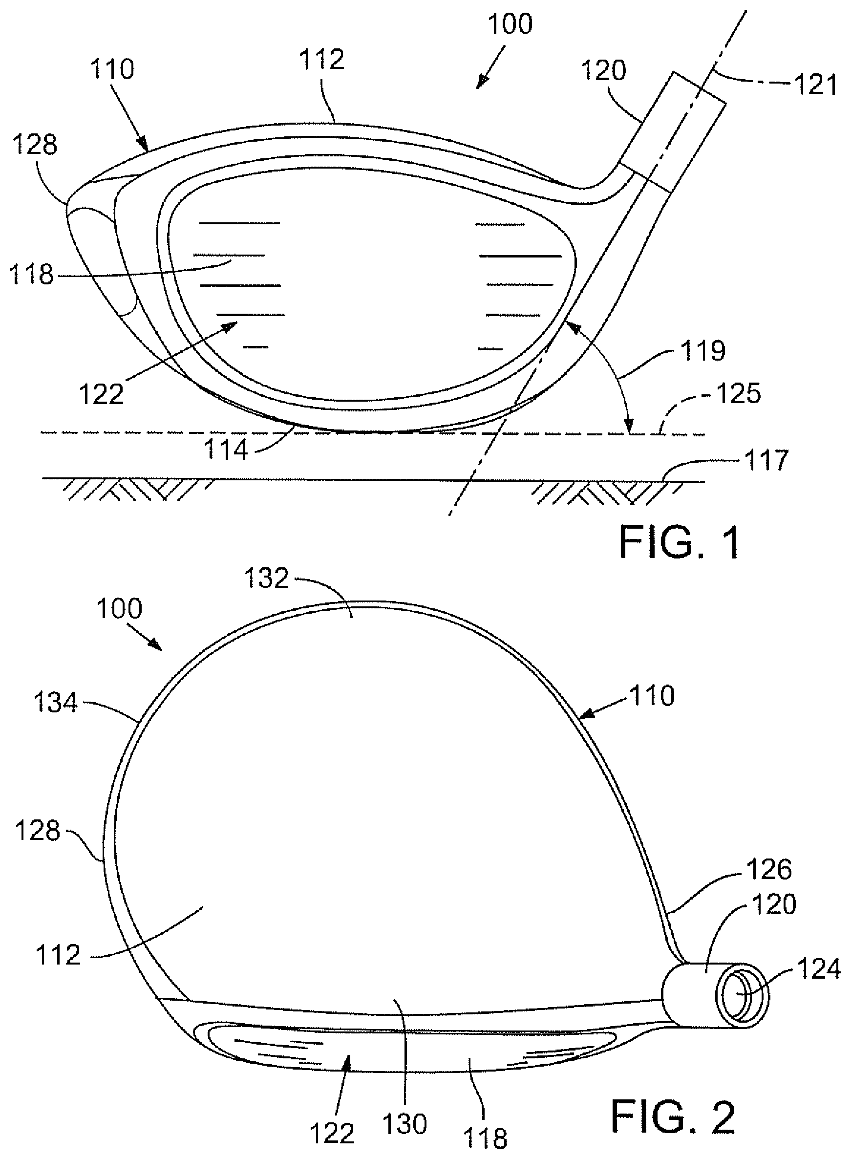 Patent US12090372 Figure 1 – Golf club head