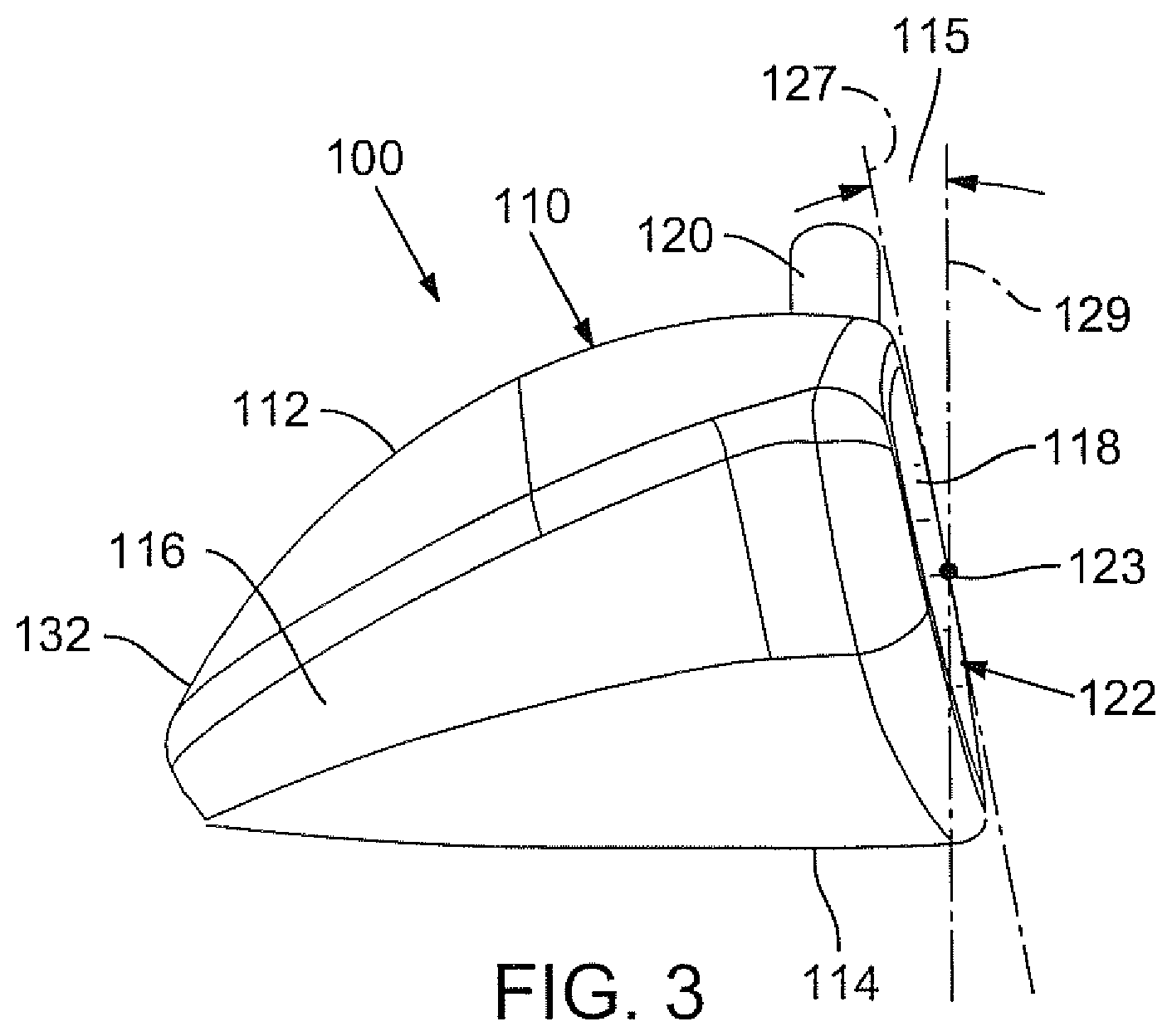 Patent US12090372 Figure 2 – Golf club head