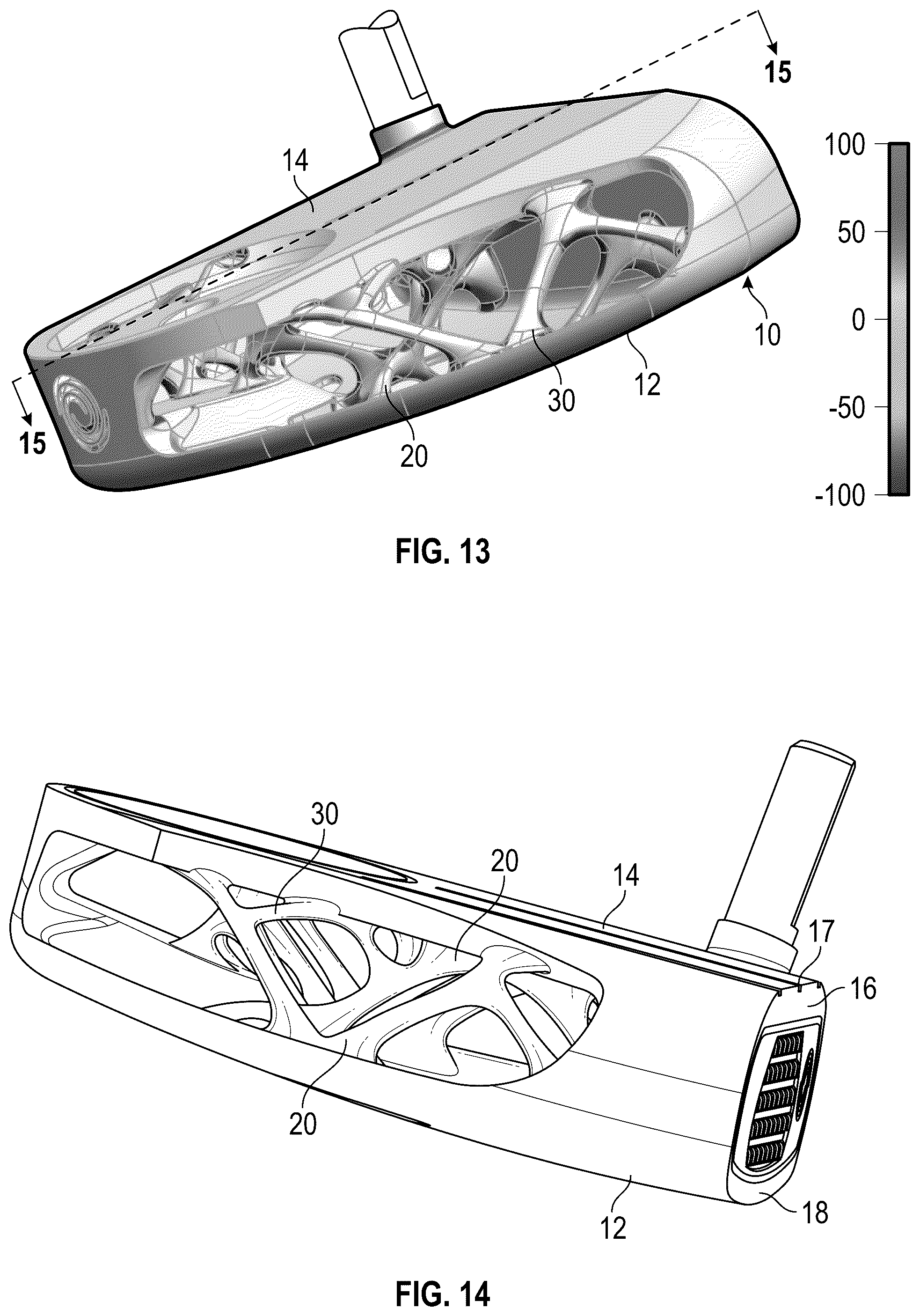 Patent US12090376 Figure 8 – Support structures for golf club heads and methods of manufacturing improved support structures