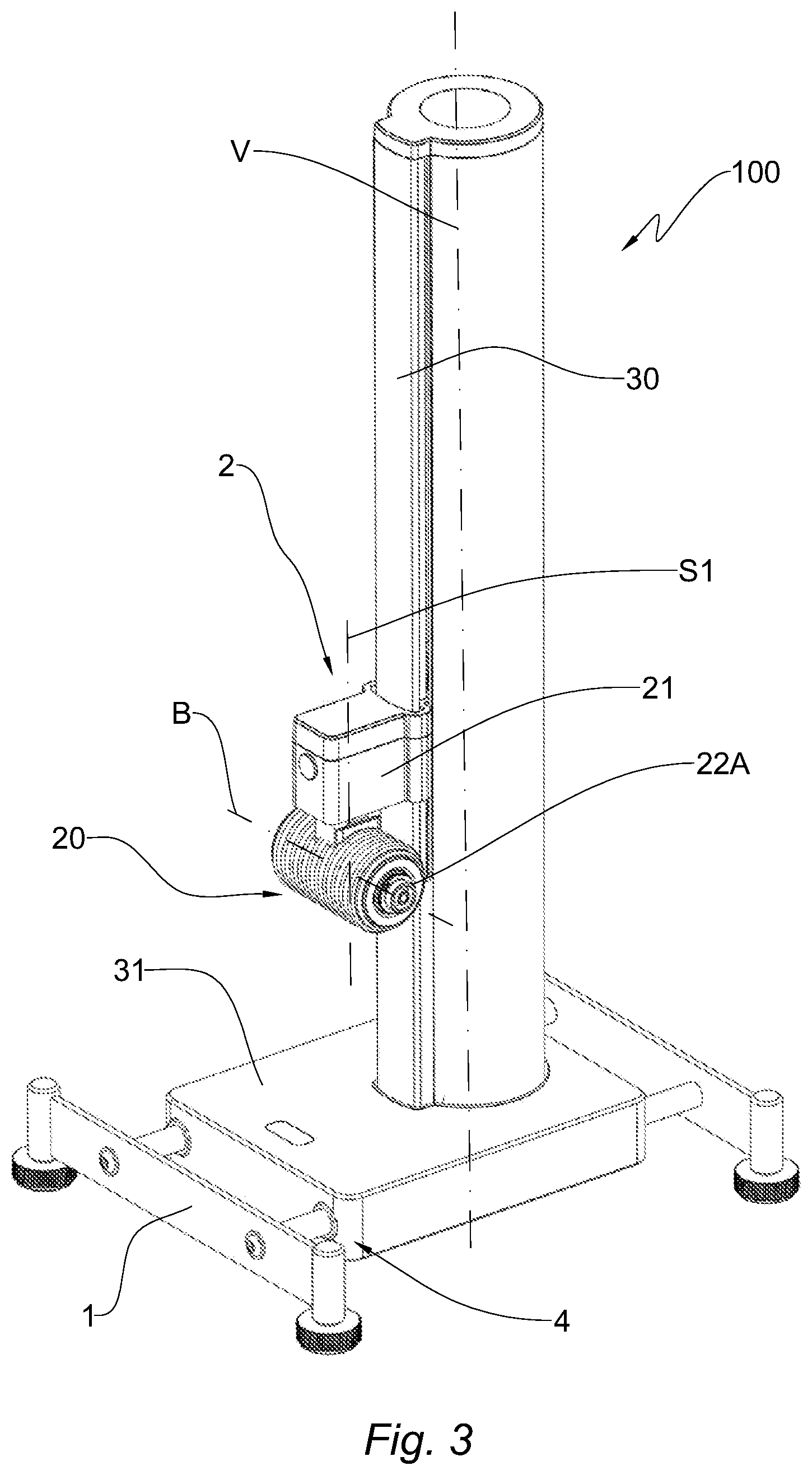 Patent US12090379 Figure 2 – Support device for bicycle front wheel
