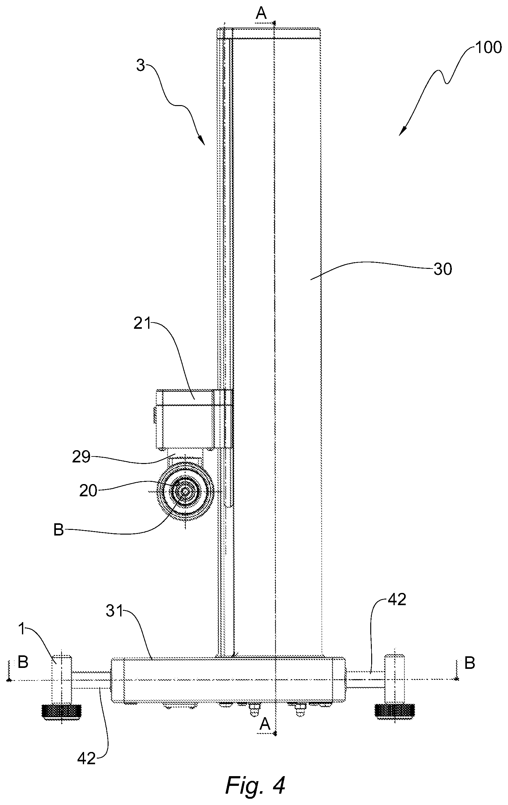 Patent US12090379 Figure 3 – Support device for bicycle front wheel
