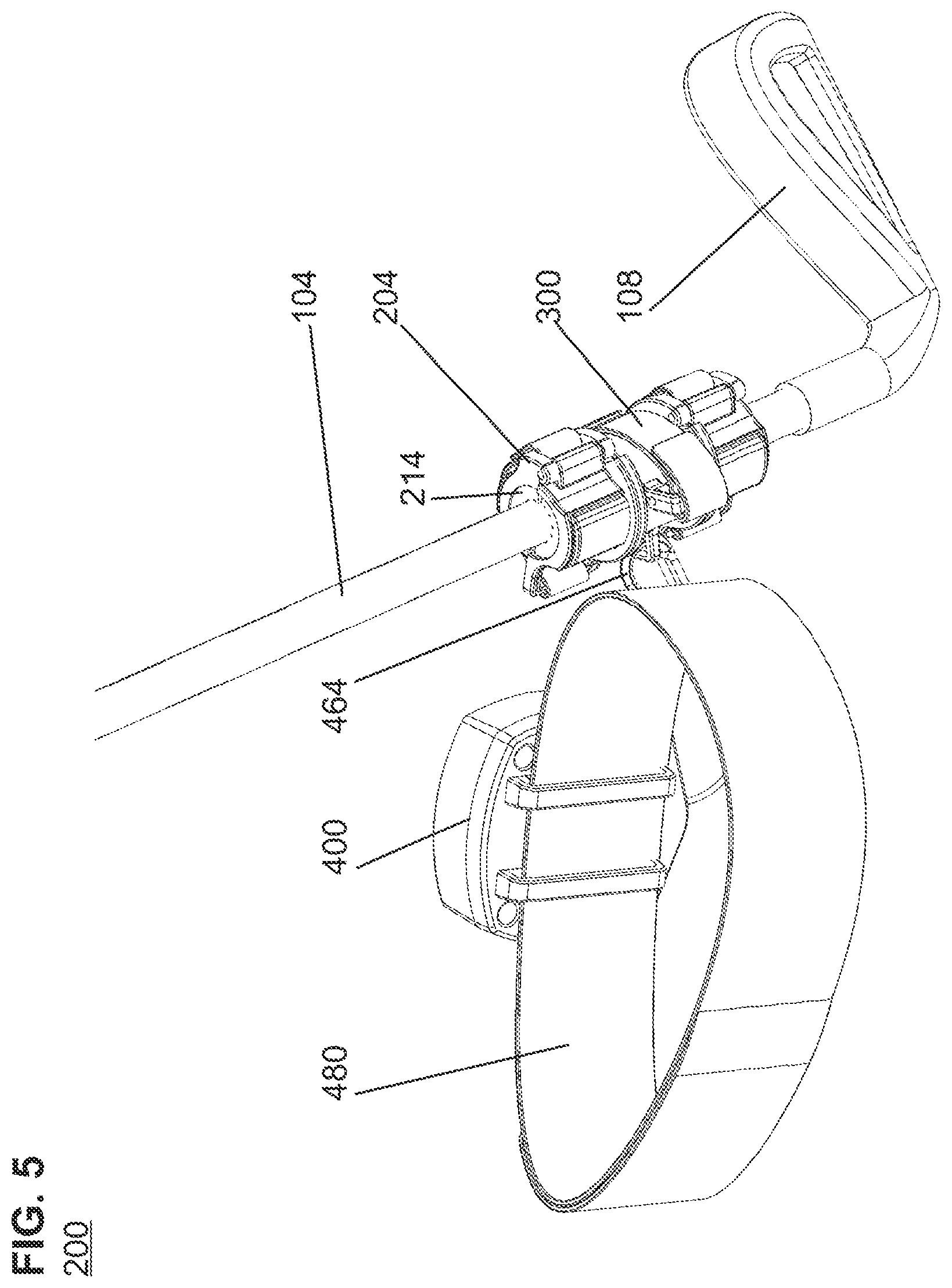 Patent US12090382 Figure 5 – Training device to enhance swing lag
