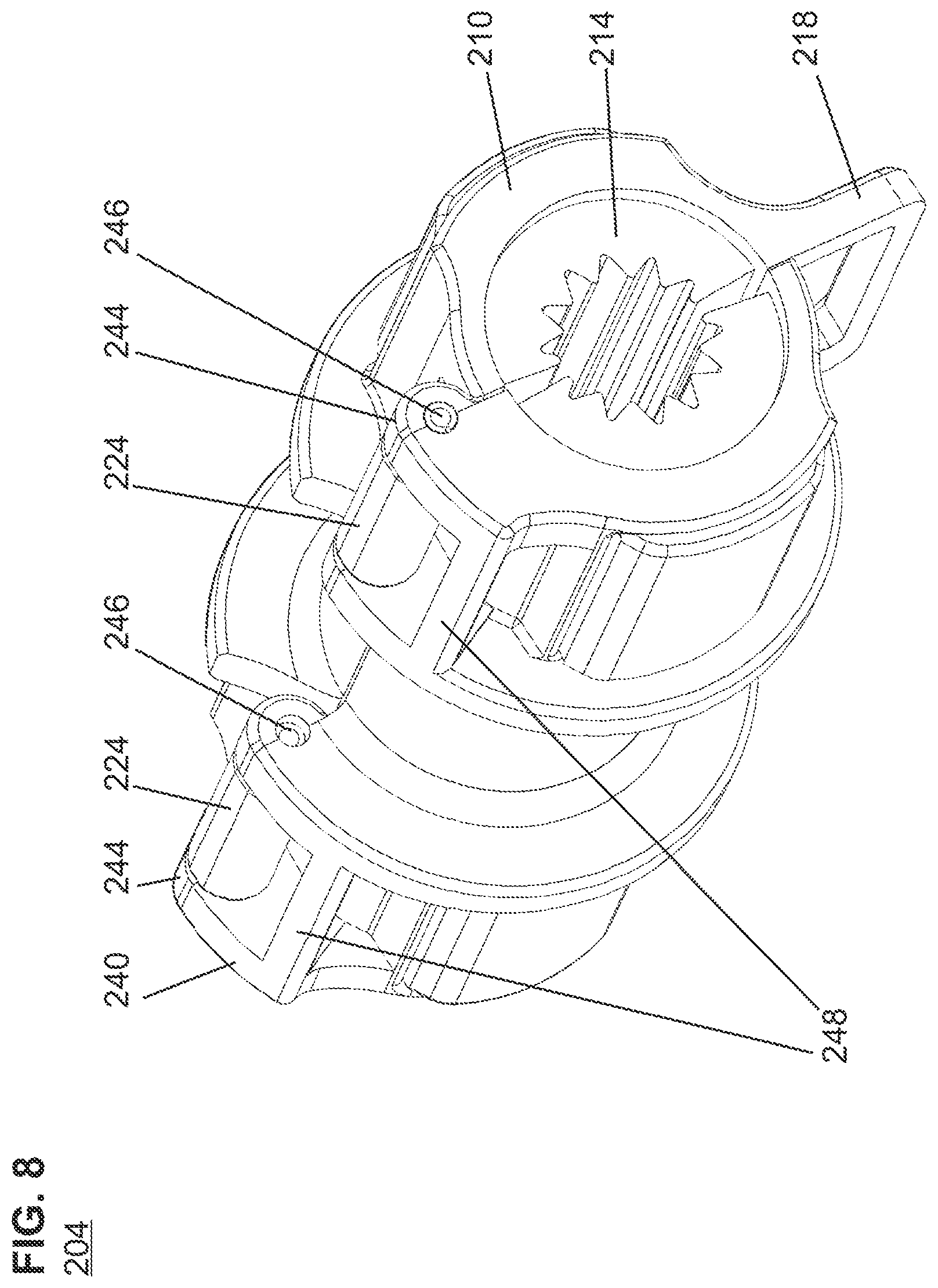 Patent US12090382 Figure 8 – Training device to enhance swing lag