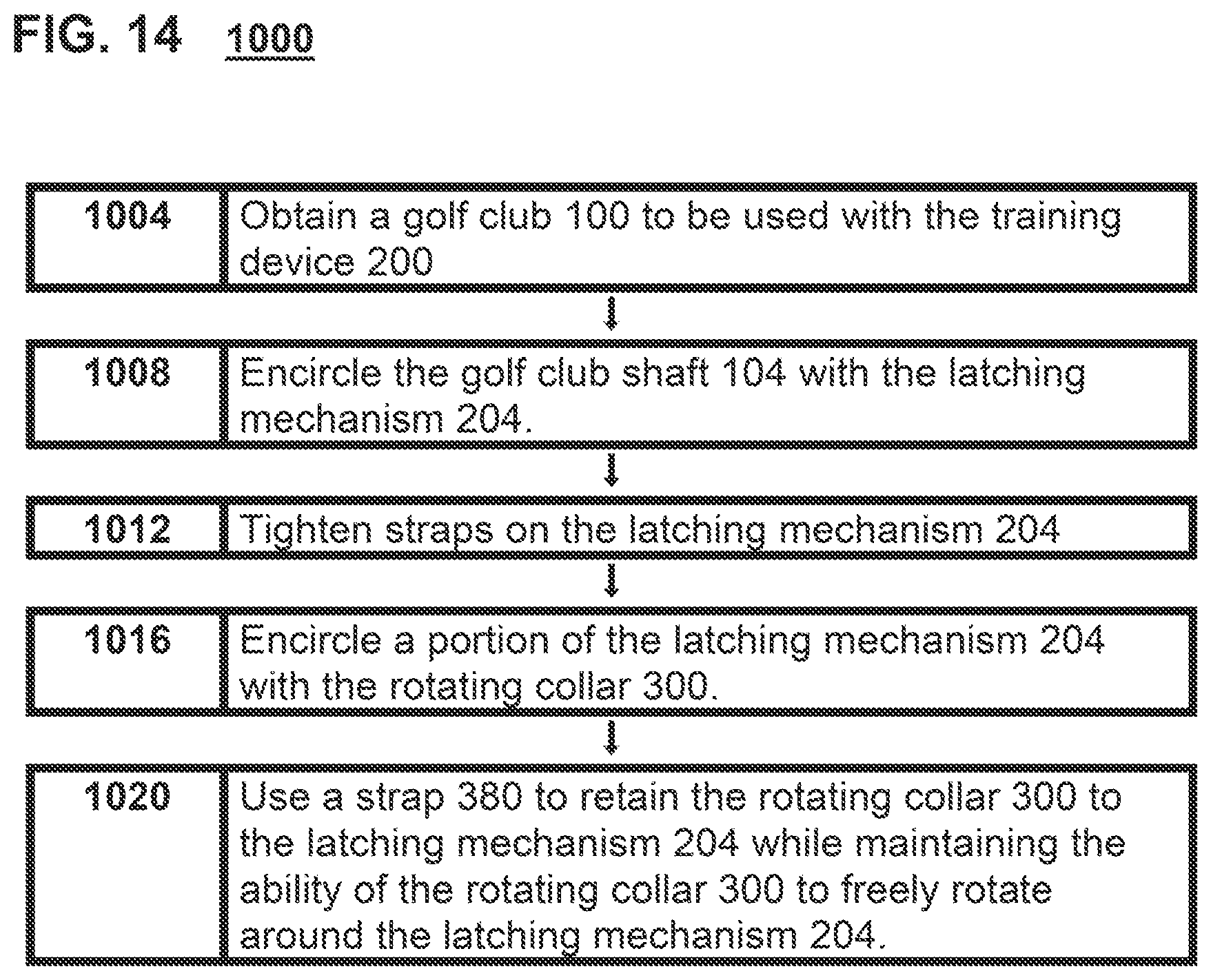 Patent US12090382 Figure 12 – Training device to enhance swing lag