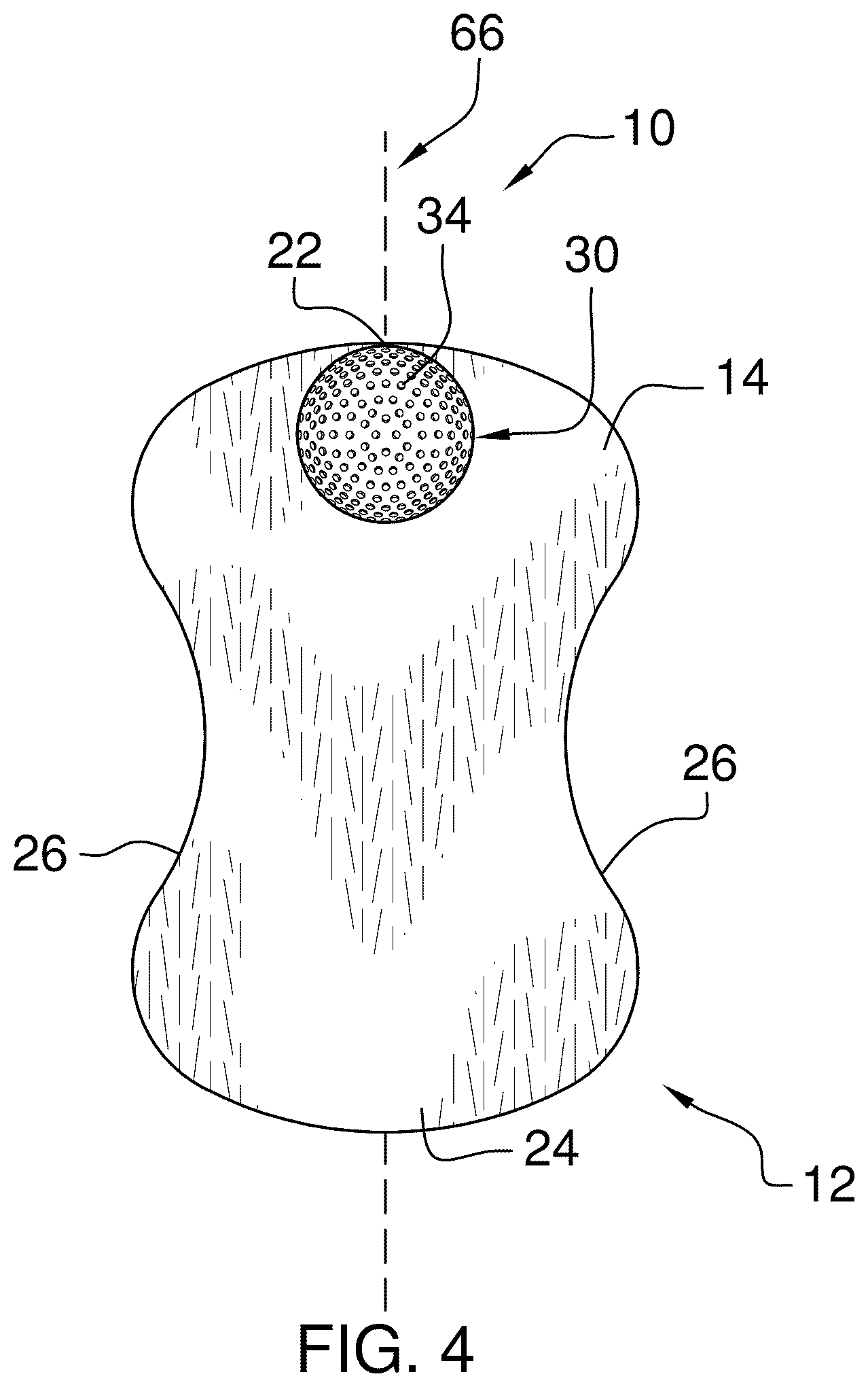 Patent US12090383 Figure 4 – Golf swing training device