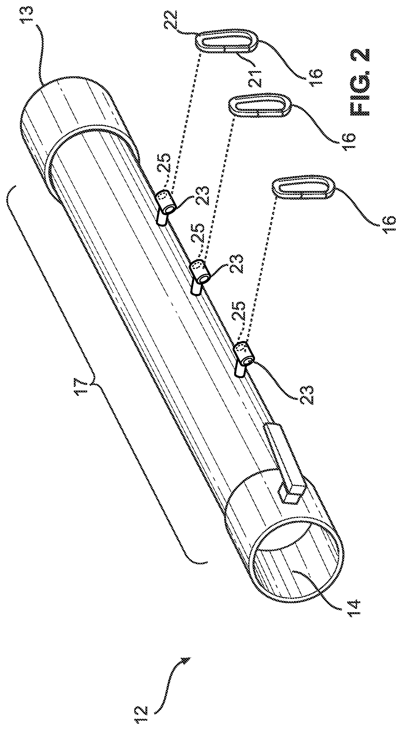 Patent US12090384 Figure 2 – Sporting equipment storage sling