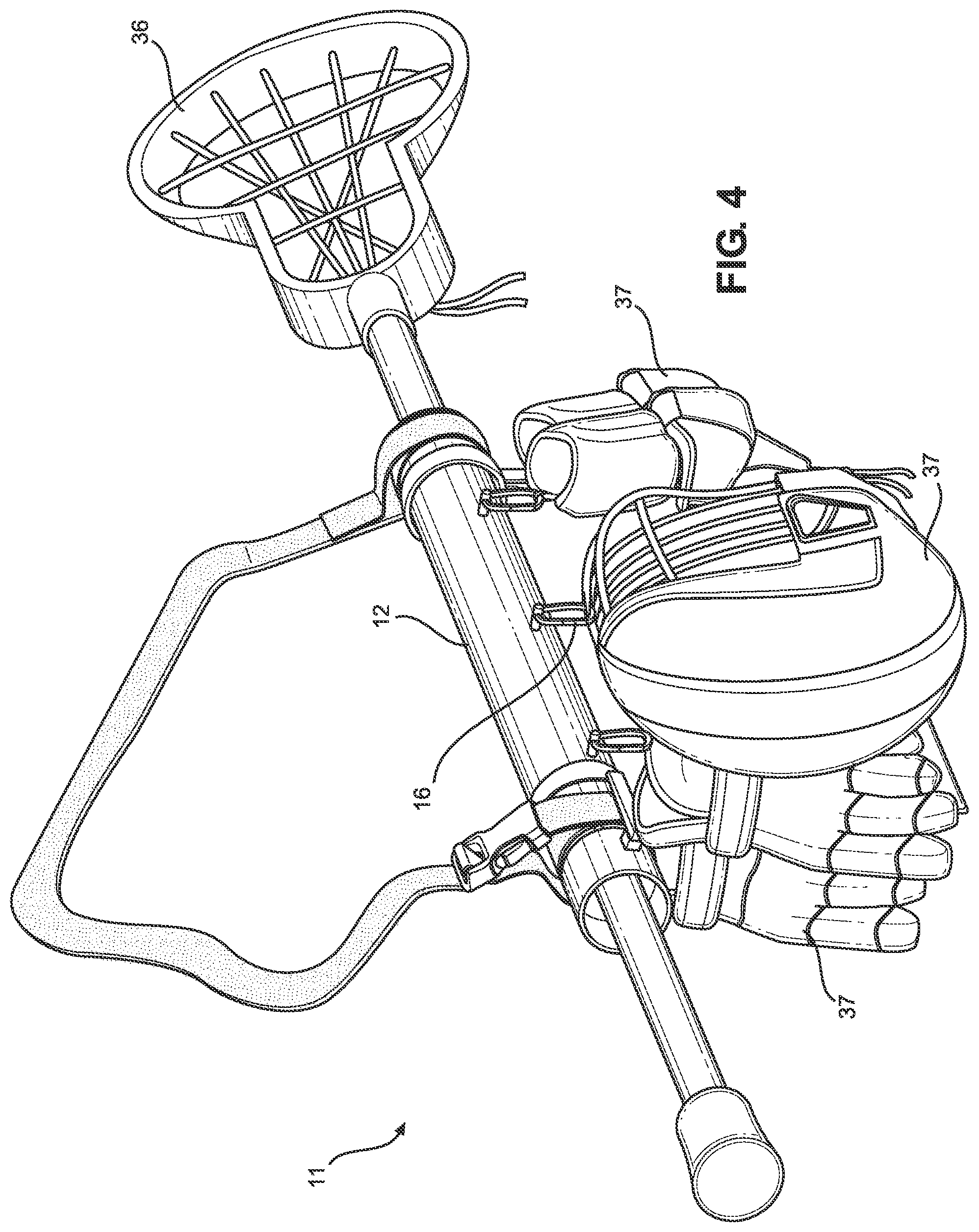 Patent US12090384 Figure 4 – Sporting equipment storage sling