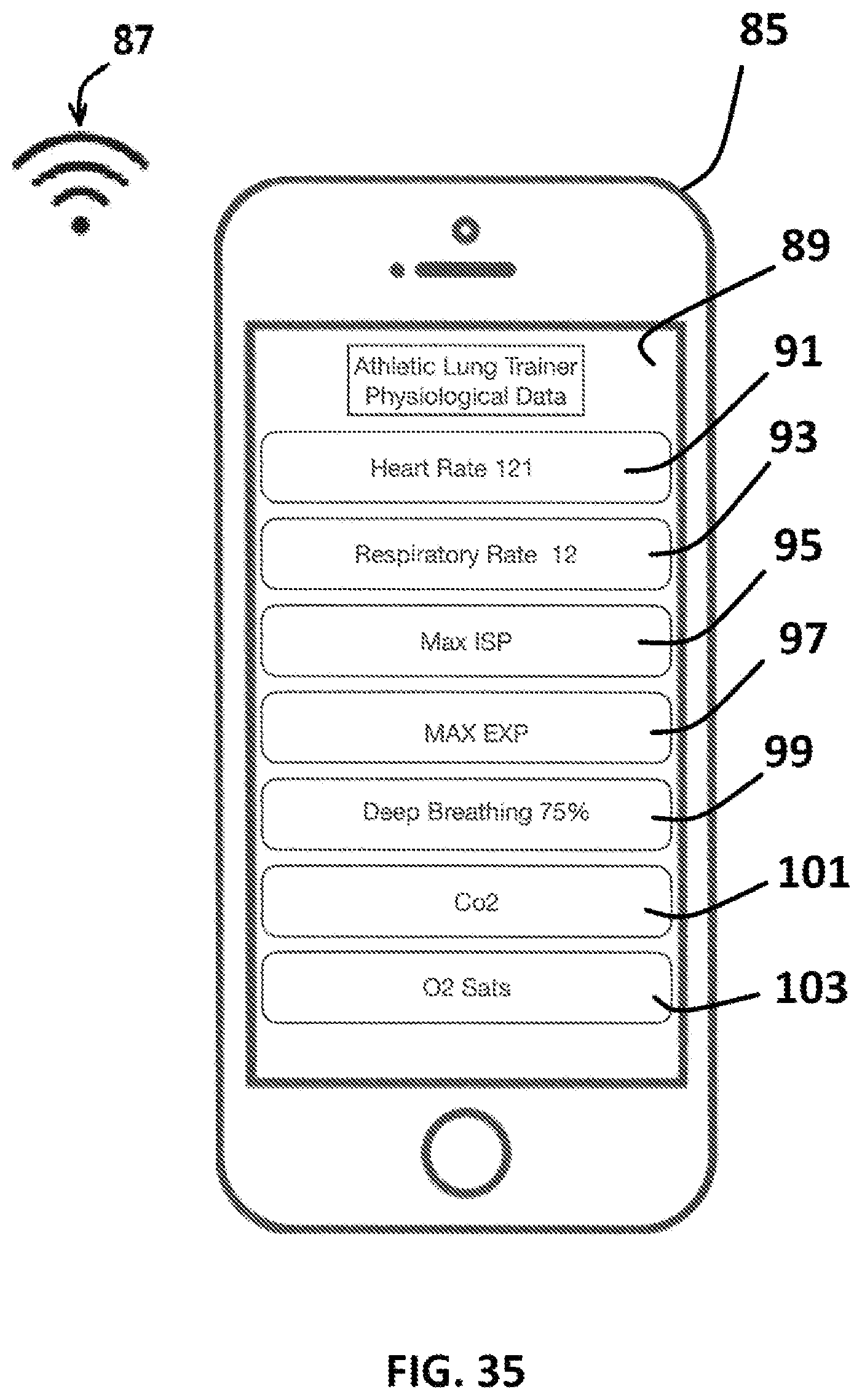 Patent US12090385 Figure 19 – Cardiorespiratory fitness optimizer apparatus