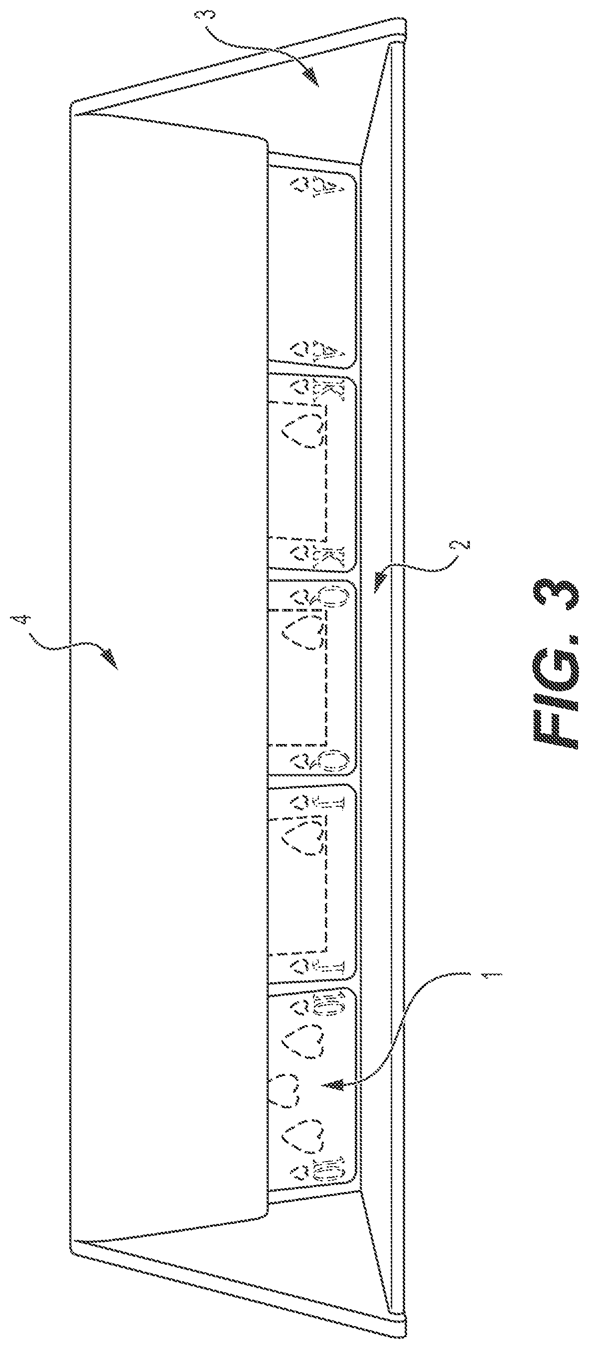 Patent US12090387 Figure 4 – Privacy enhancing card holder for board games and card games