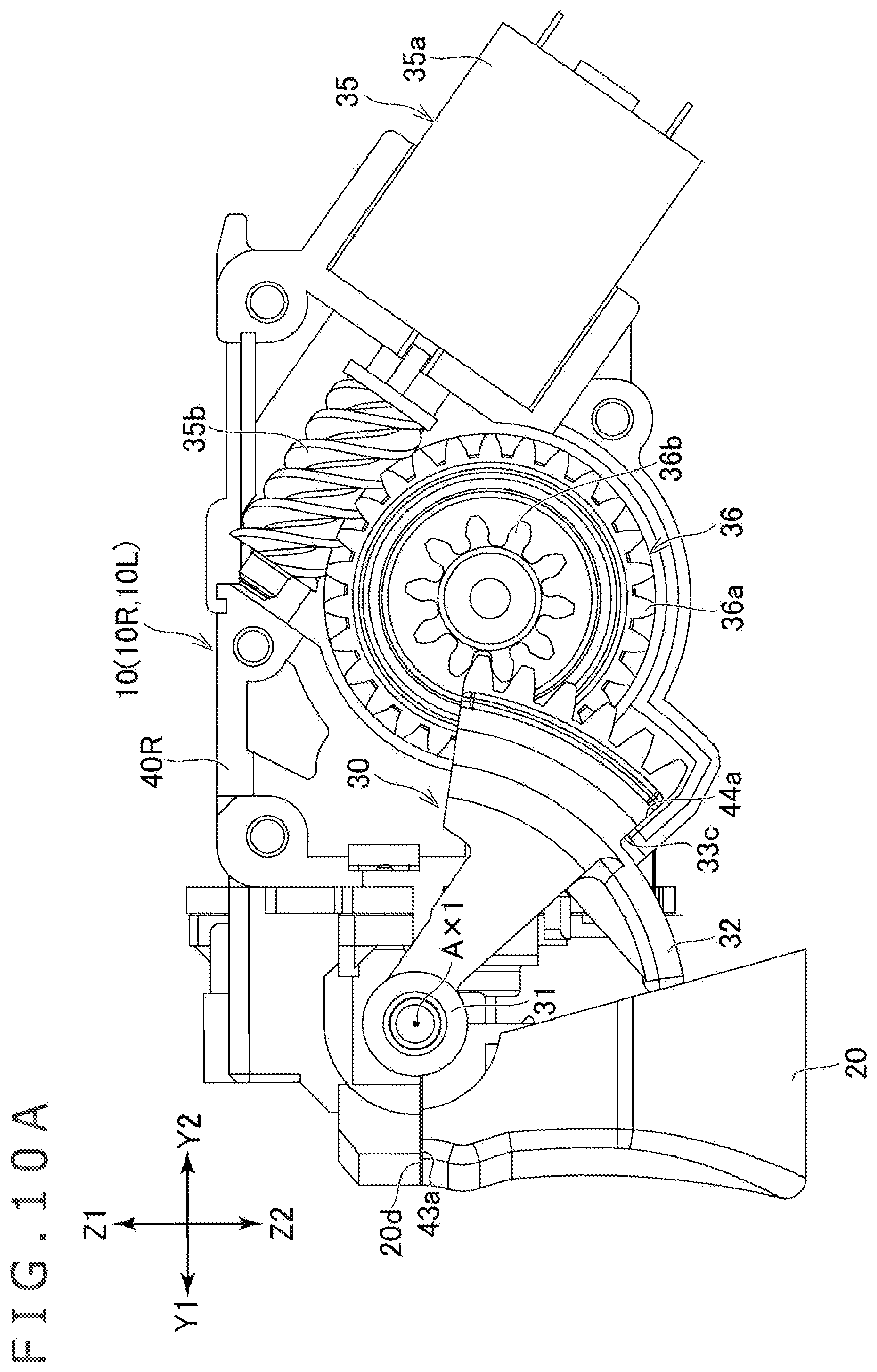 Patent US12090392 Figure 10 – Operation input device and button driving unit