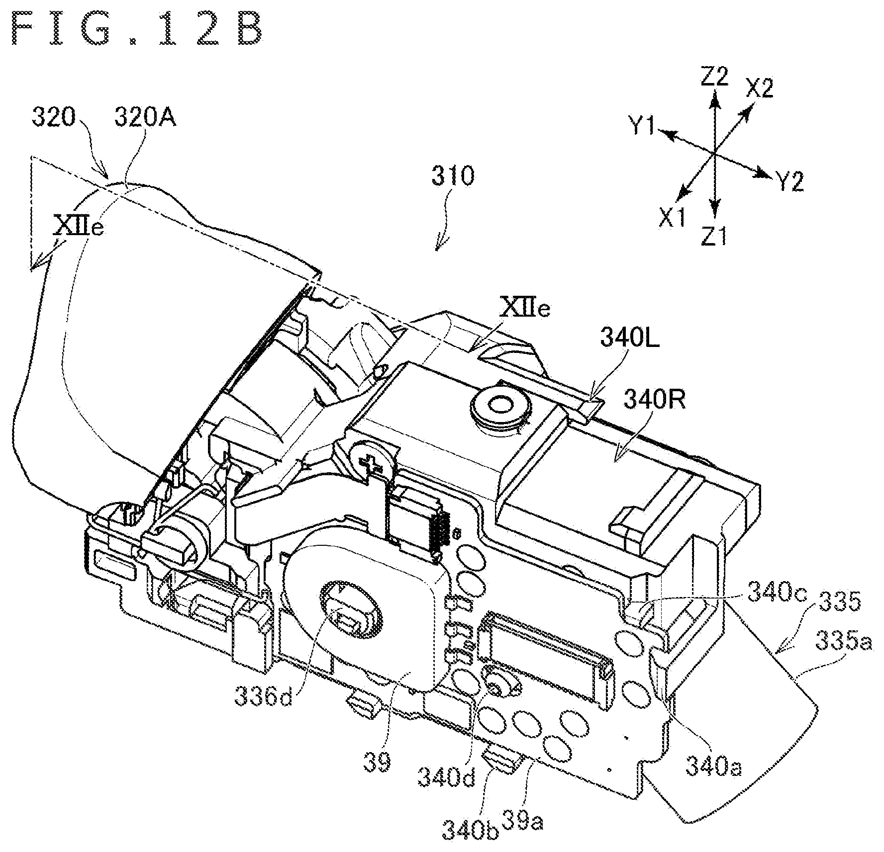 Patent US12090392 Figure 16 – Operation input device and button driving unit