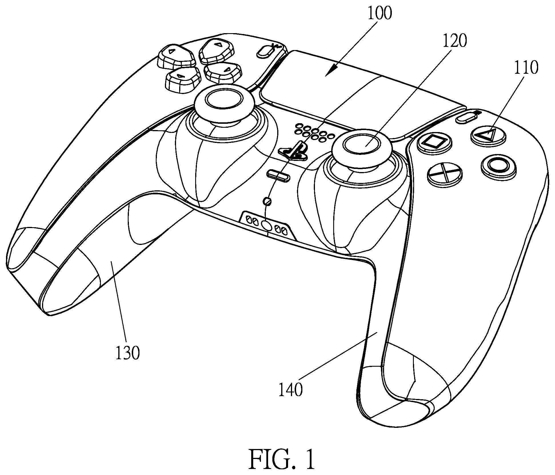 Patent US12090393 Figure 1 – Gamepad auxiliary device