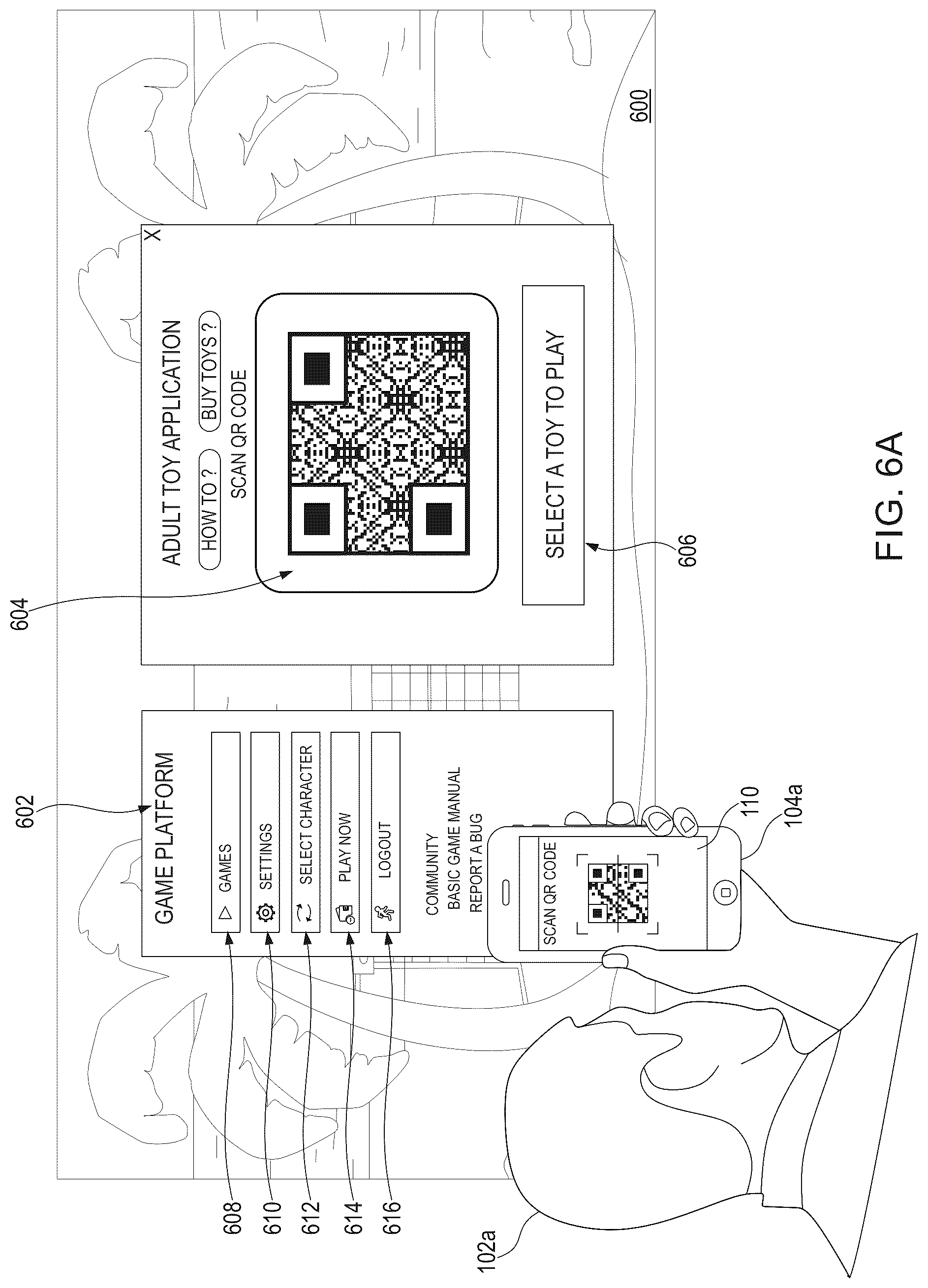 Patent US12090395 Figure 6 – Systems and methods for controlling adult toys based on game related actions