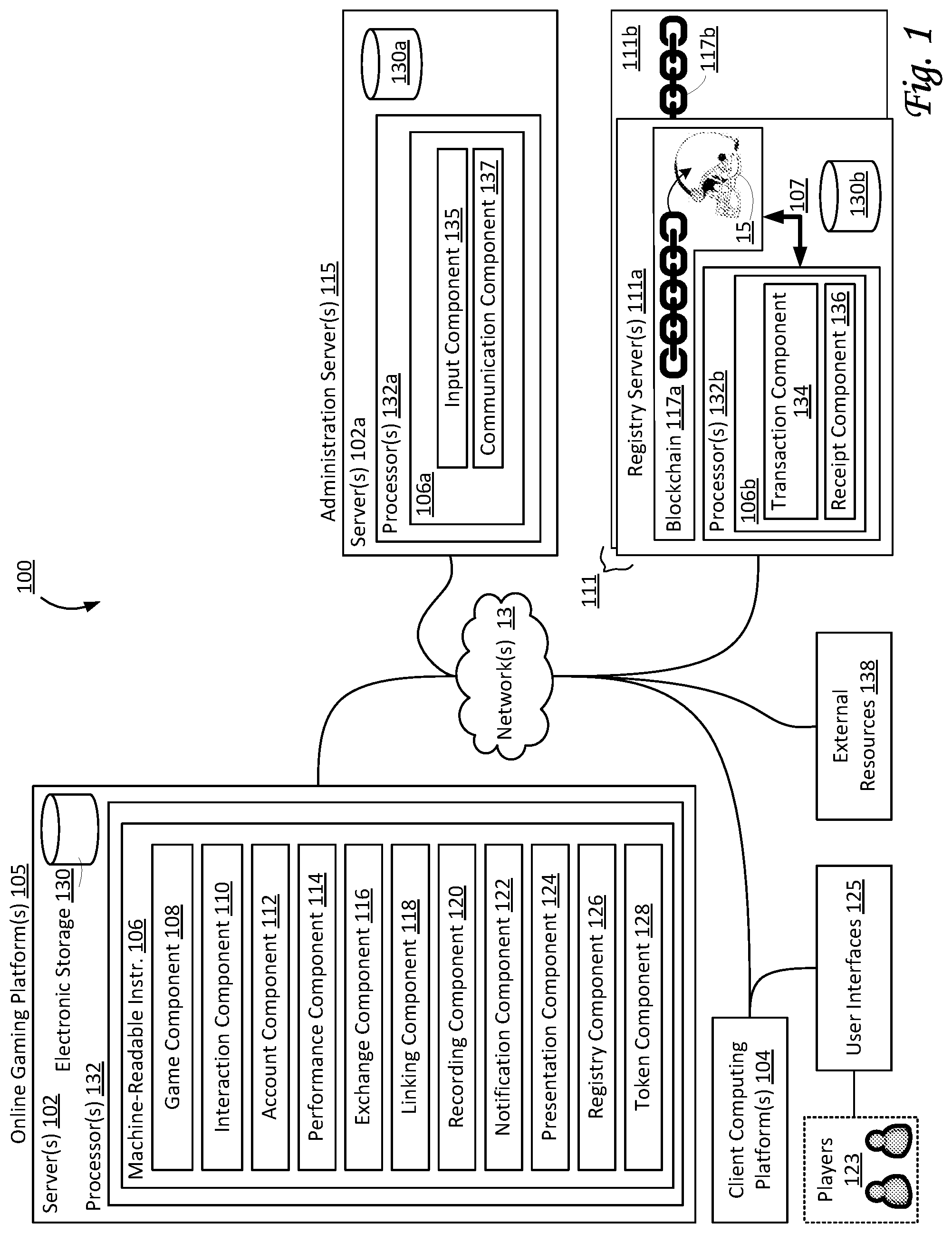 Patent US12090410 Figure 1 – Systems and methods for supporting different player types in a franchise game based on ownership of unique digital articles