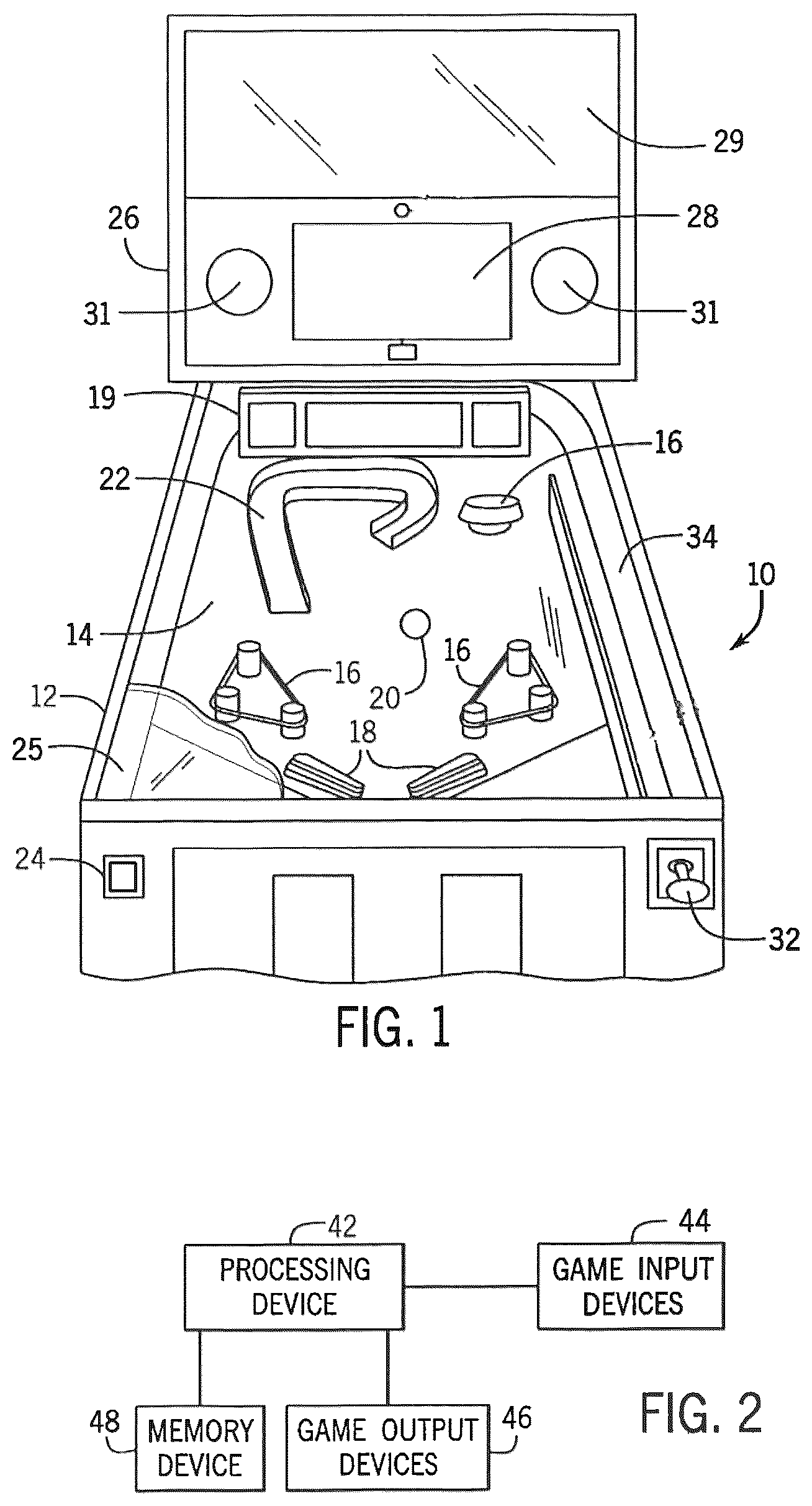 Patent US12090413 — Amusement device with an interactive target and projector feature — Figure 1