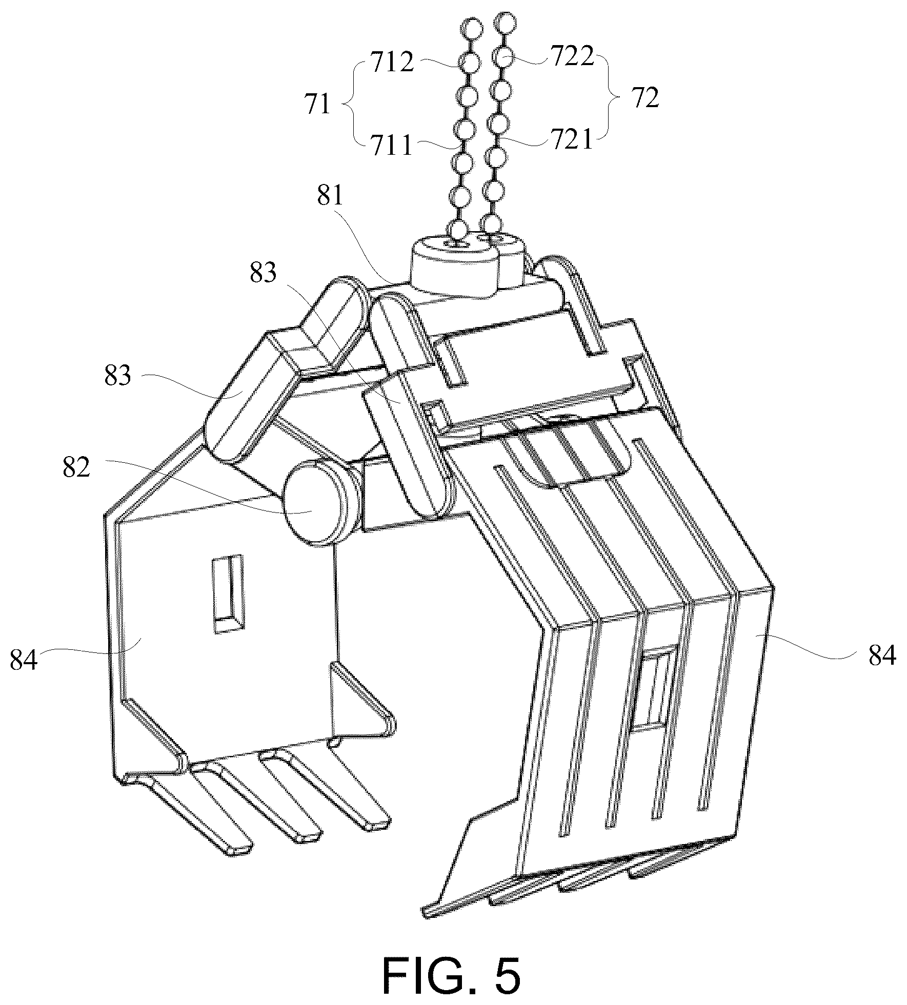 Patent US12090415 Figure 5 – Crane machine