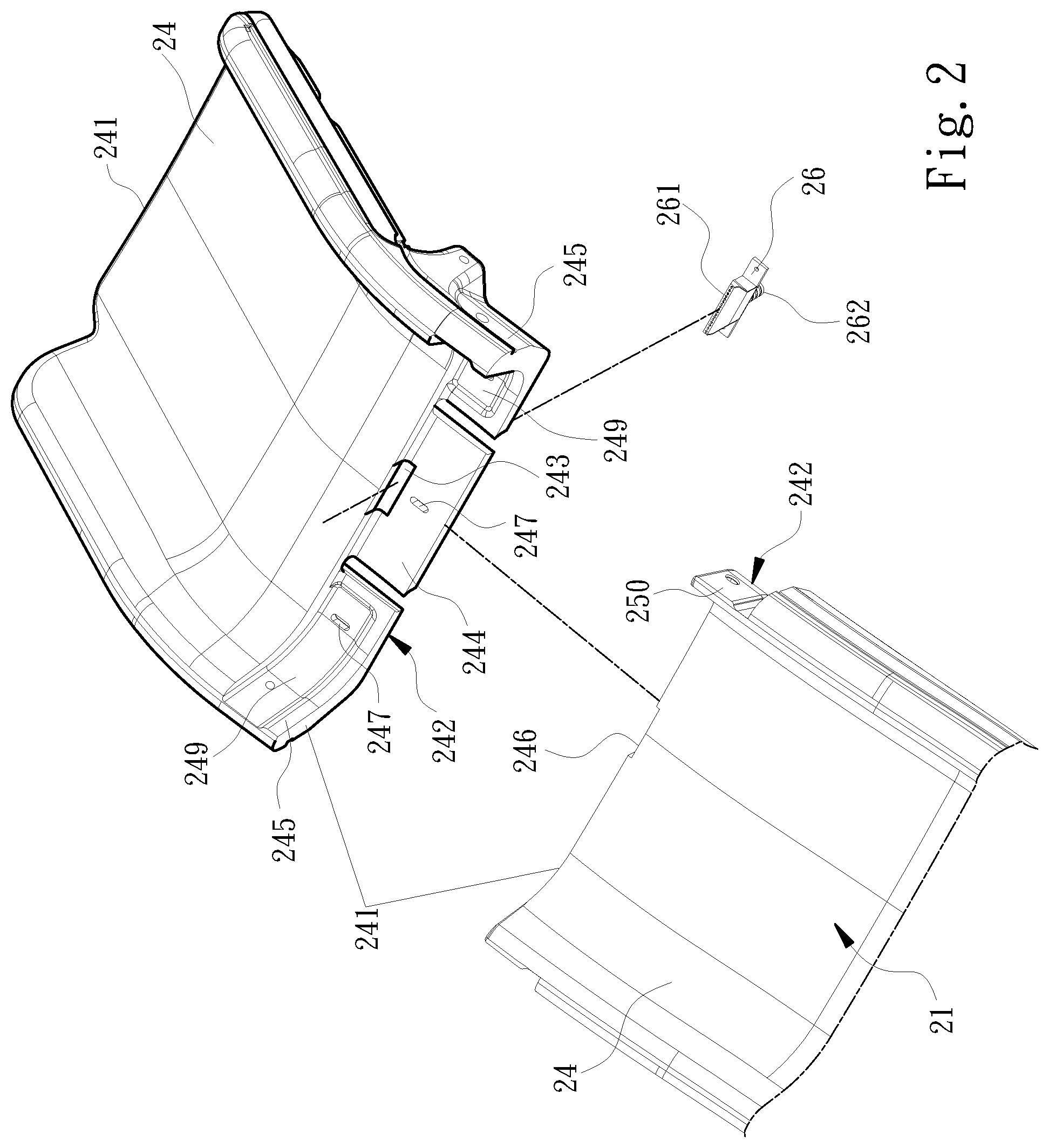 Patent US12090416 Figure 2 – Assembled slide