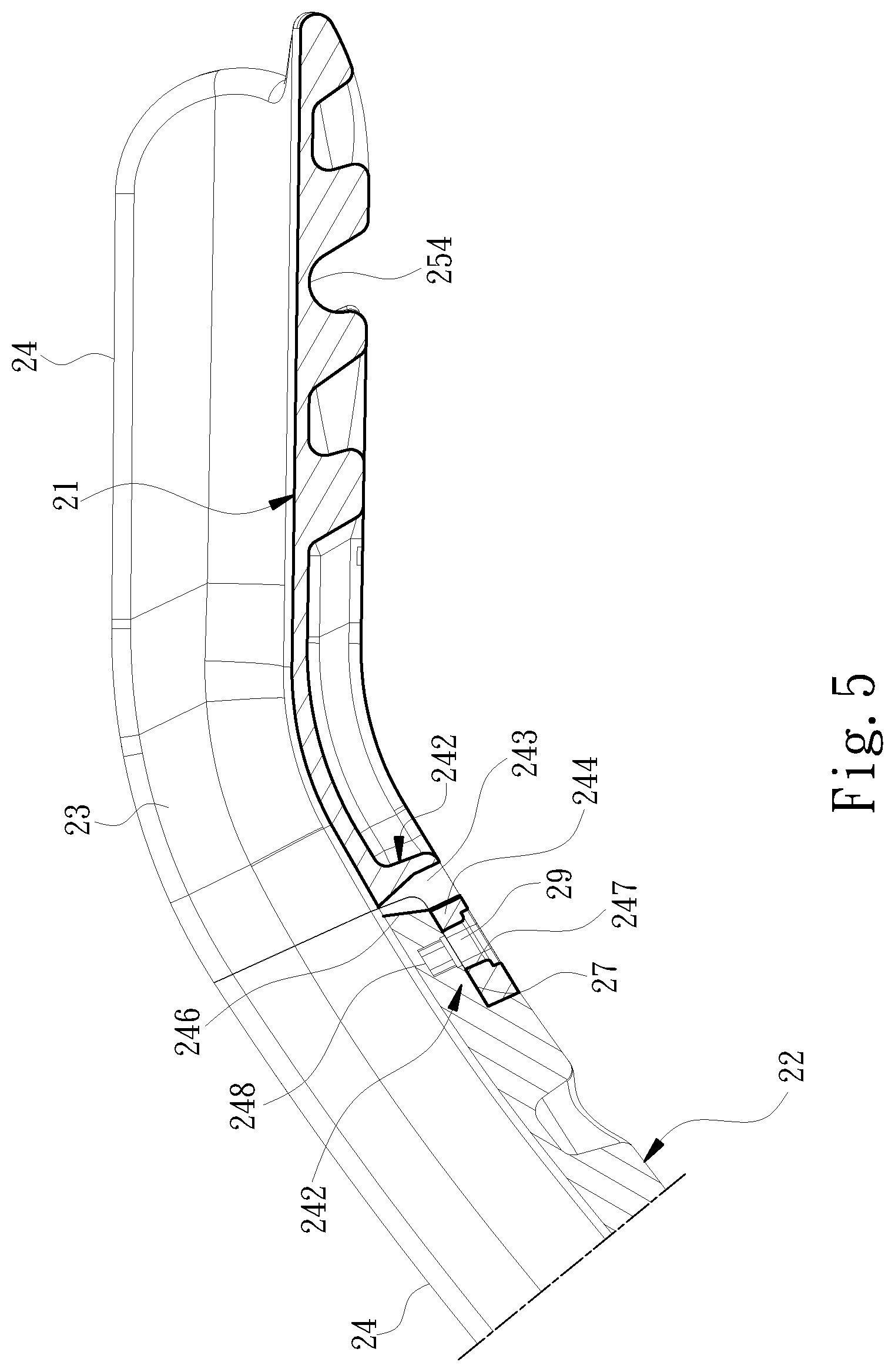 Patent US12090416 Figure 5 – Assembled slide