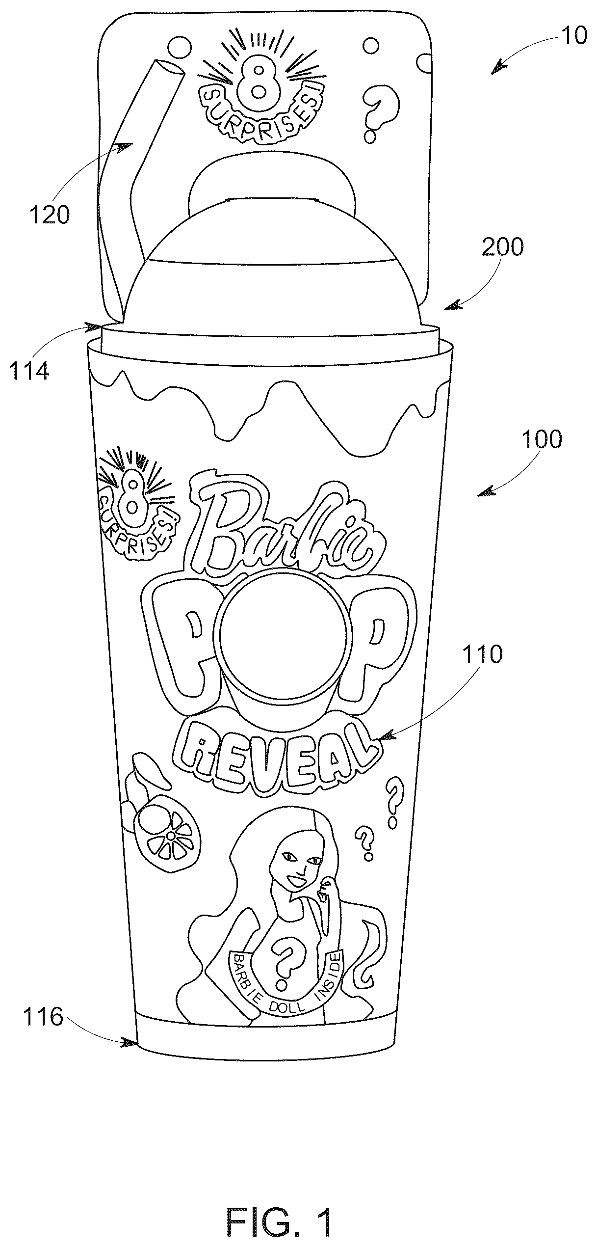 Patent US12090418 Figure 1 – Toy play set and packaging therefor
