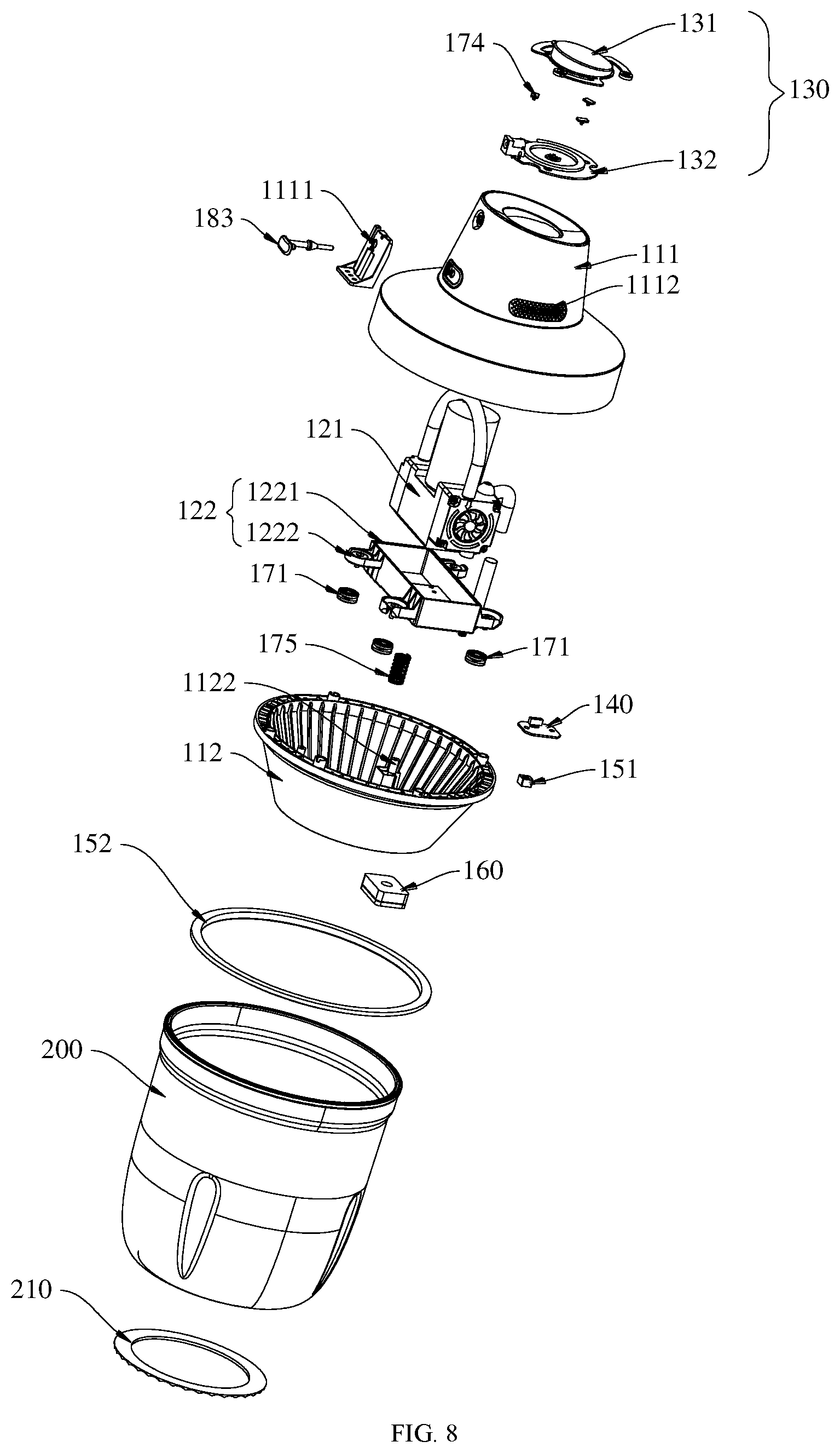 Patent US12090422 Figure 8 – Device for removing bubbles in drip adhesive