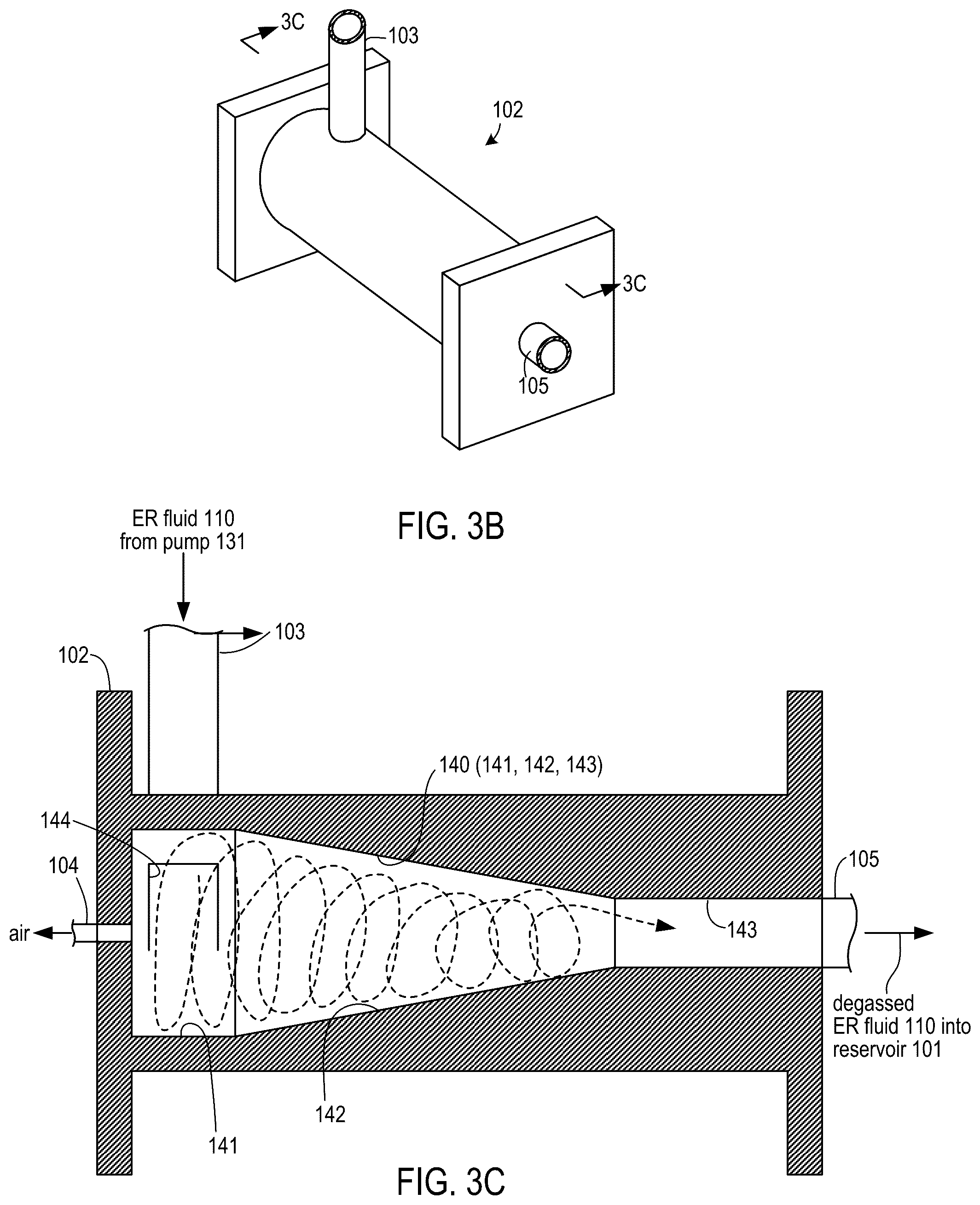 Patent US12090423 Figure 6 – Degassing electrorheological fluid
