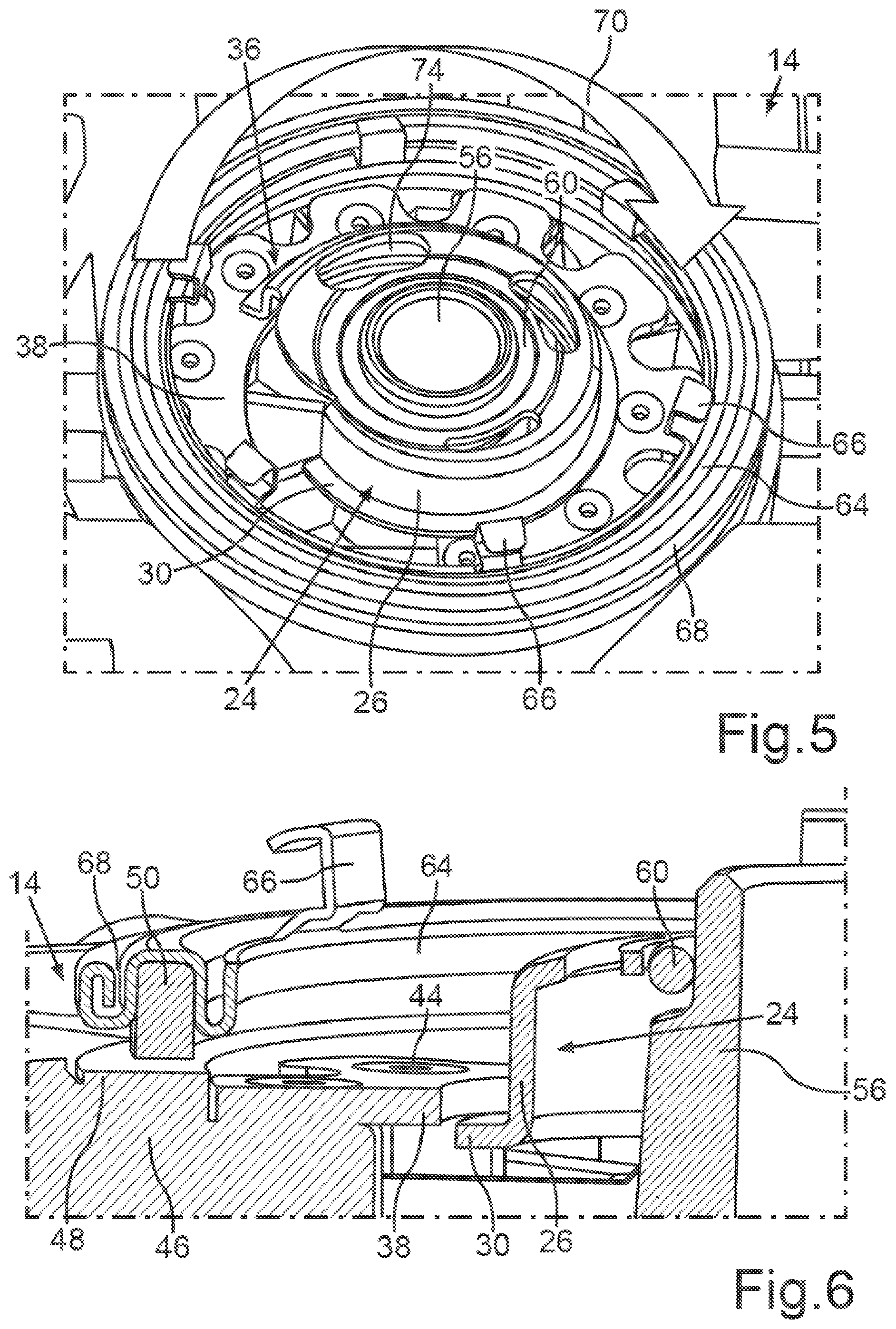 Patent US12090424 Figure 4 – Fluid filter for a motor vehicle and filter cartridge for such a fluid filter