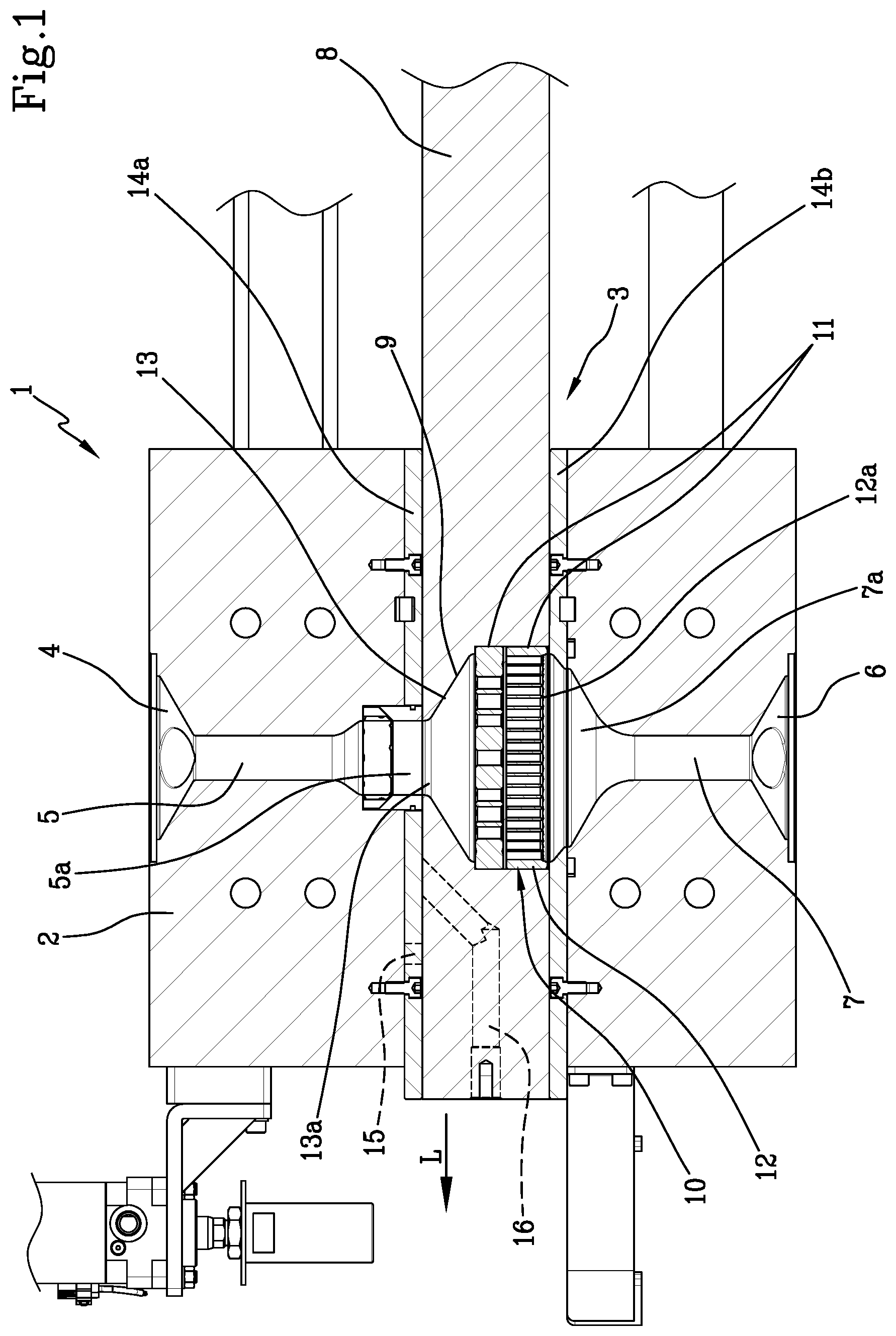 Patent US12090425 — Filter device for filtering extruded polymers and cleaning method — Figure 1