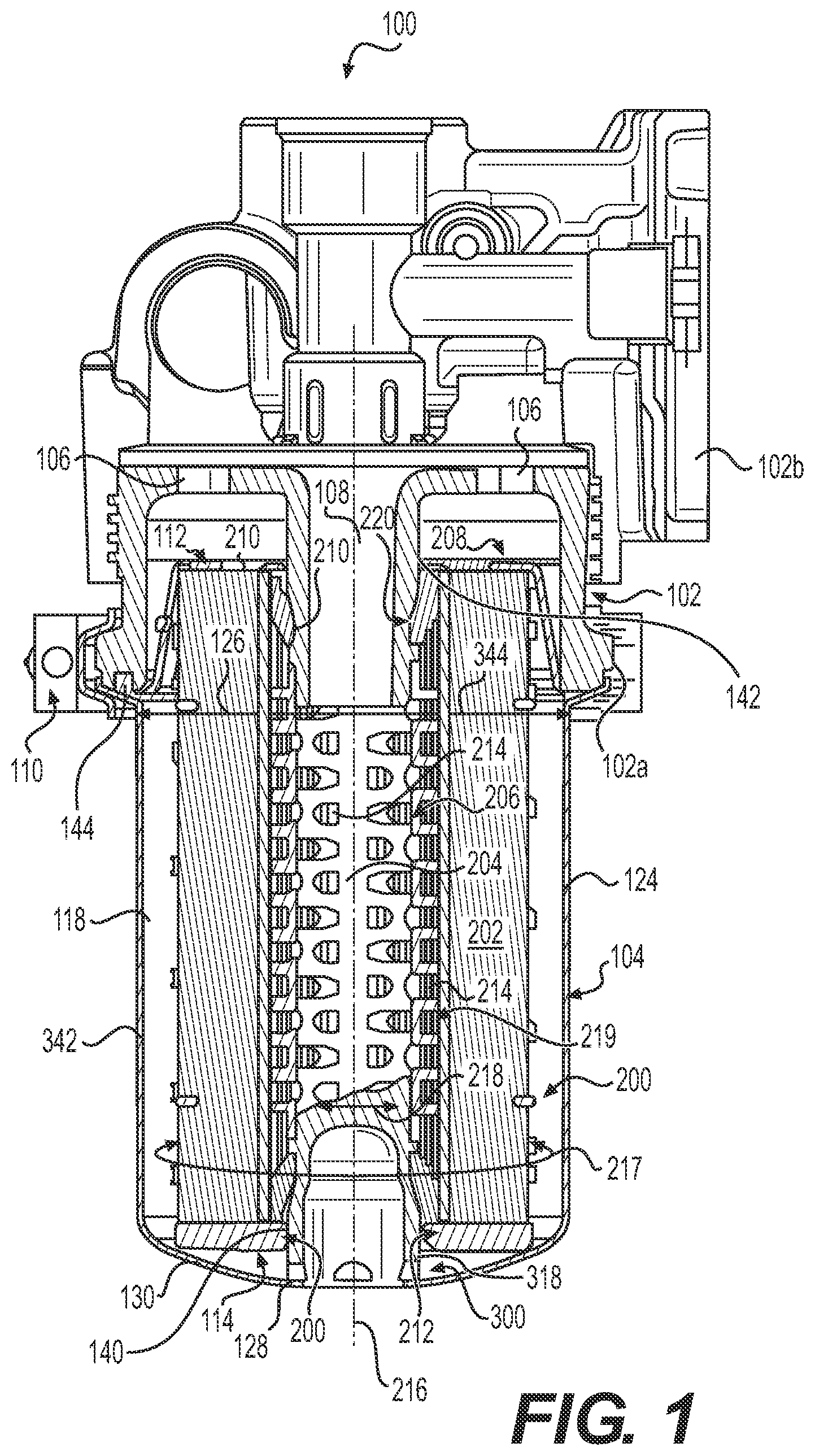 Patent US12090426 Figure 1 – Locking feature for a filter