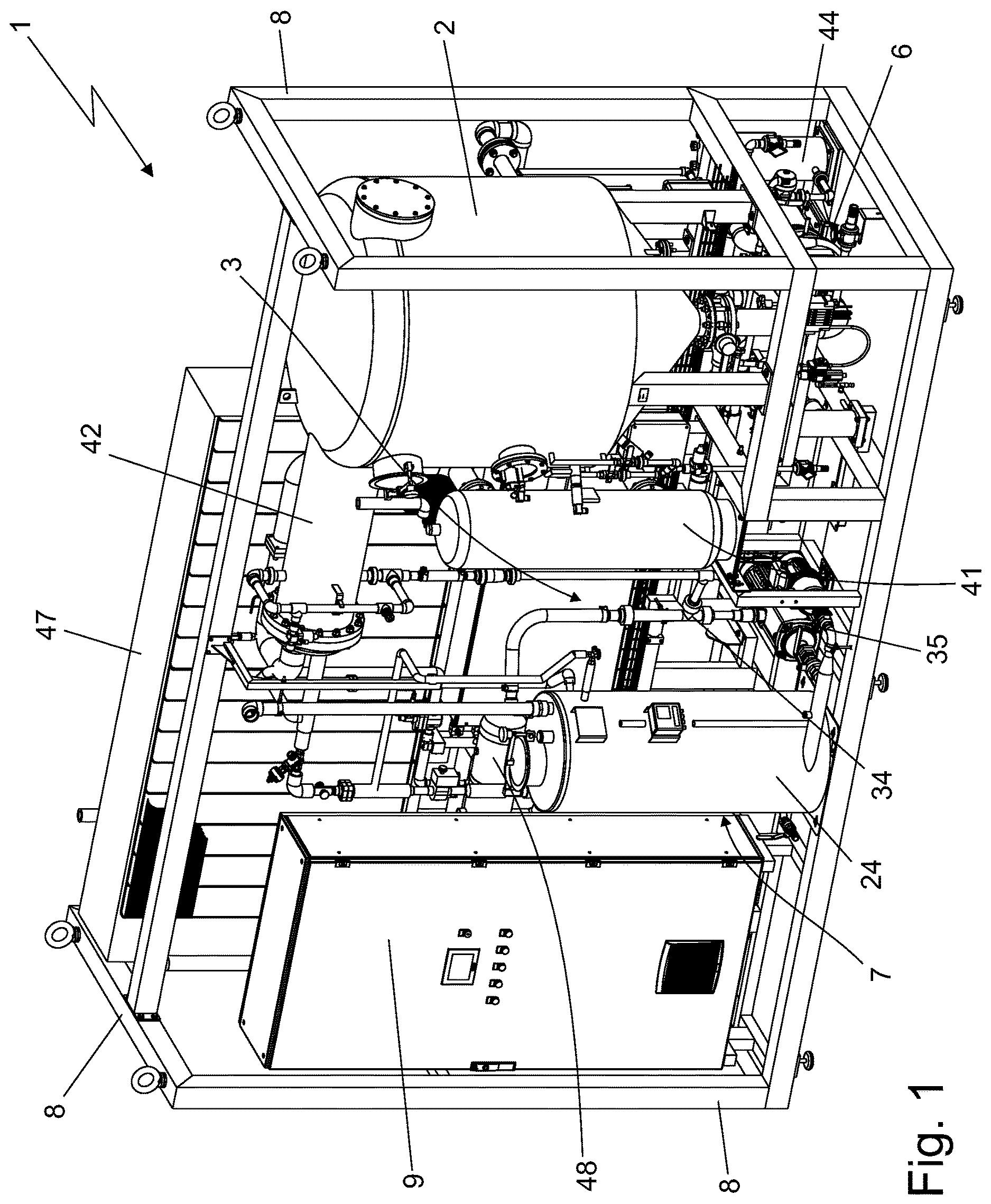 Patent US12090427 Figure 1 – Sewage treatment machine