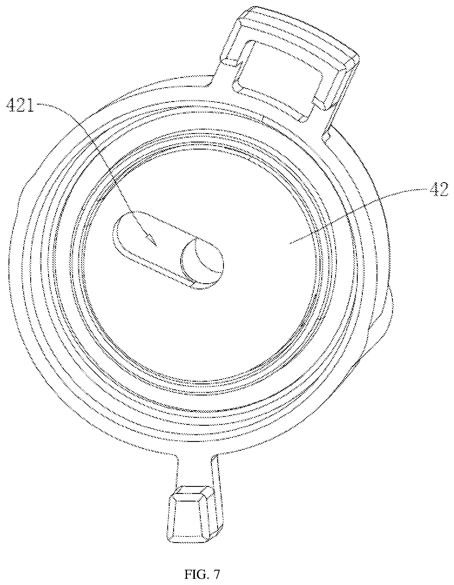 Patent US12090429 Figure 7 – Filter device, faucet water purifier and spraying process thereof