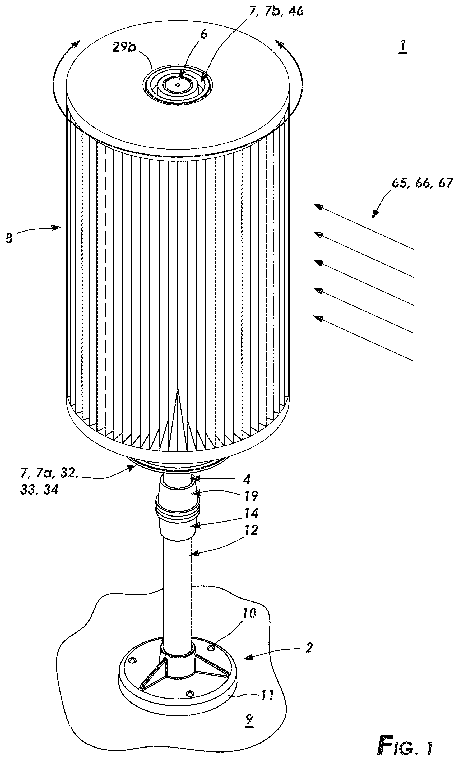 Patent US12090433 Figure 1 – Filter cleaning system