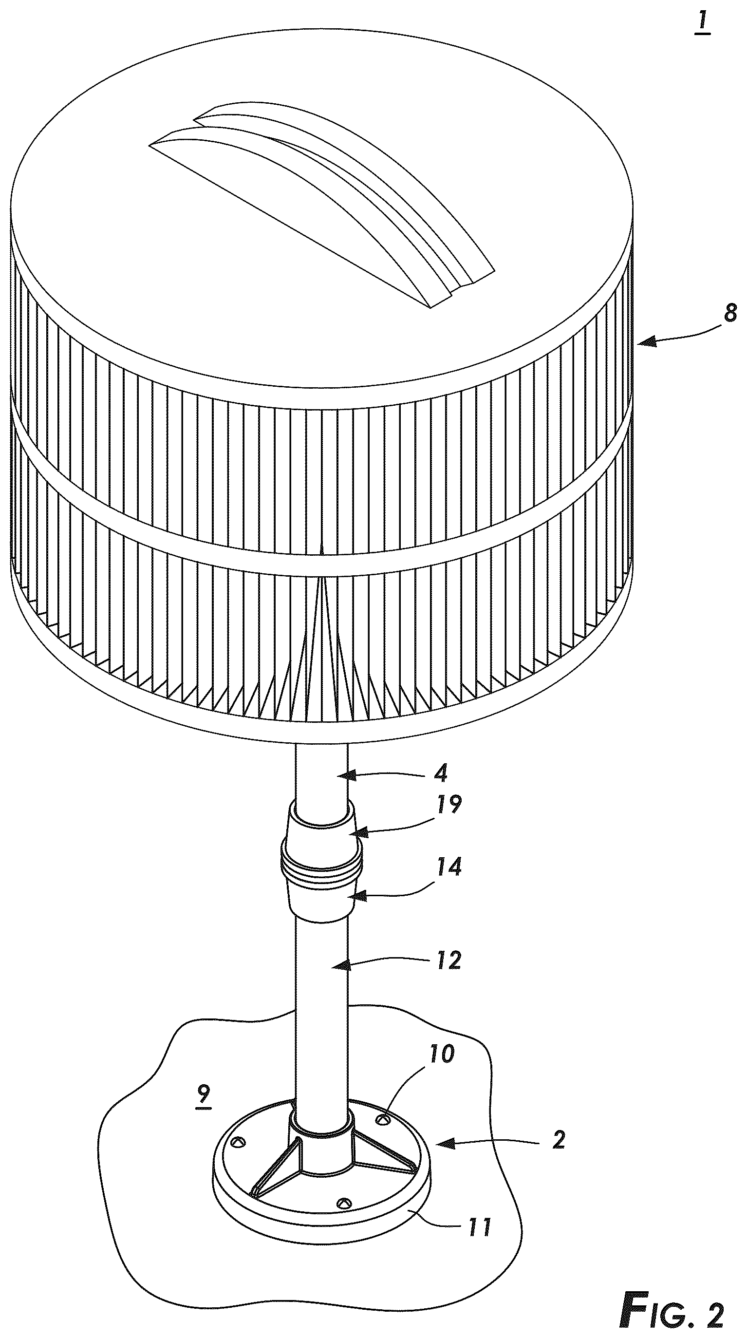 Patent US12090433 Figure 2 – Filter cleaning system