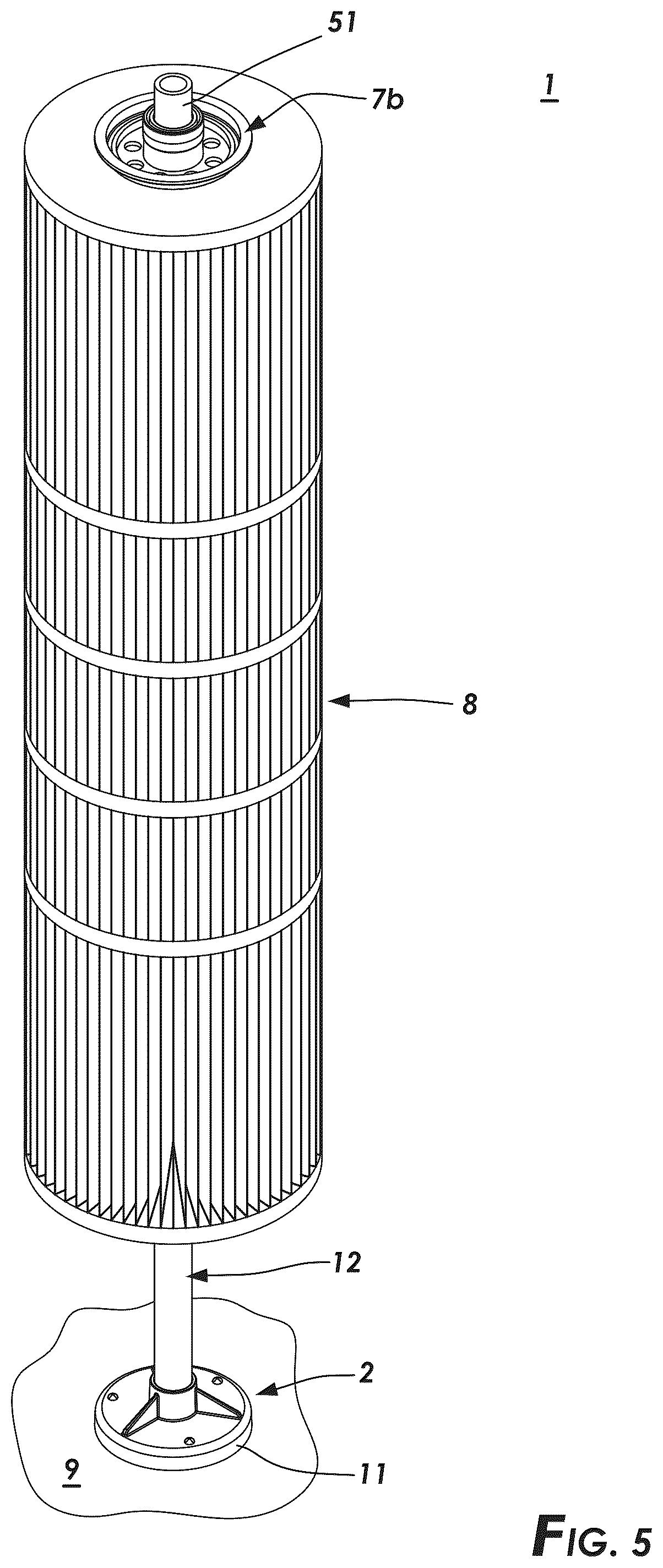 Patent US12090433 Figure 5 – Filter cleaning system