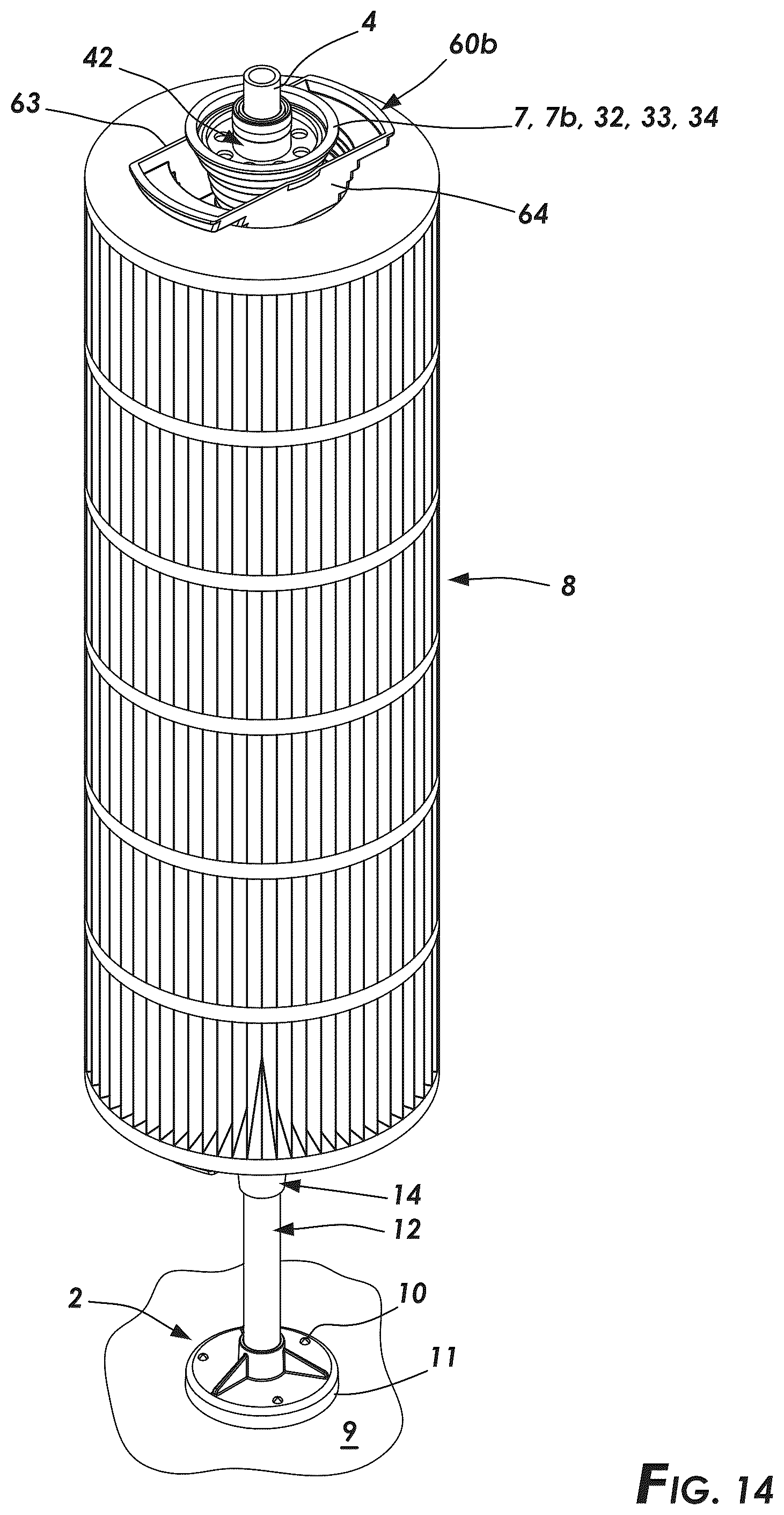Patent US12090433 Figure 11 – Filter cleaning system