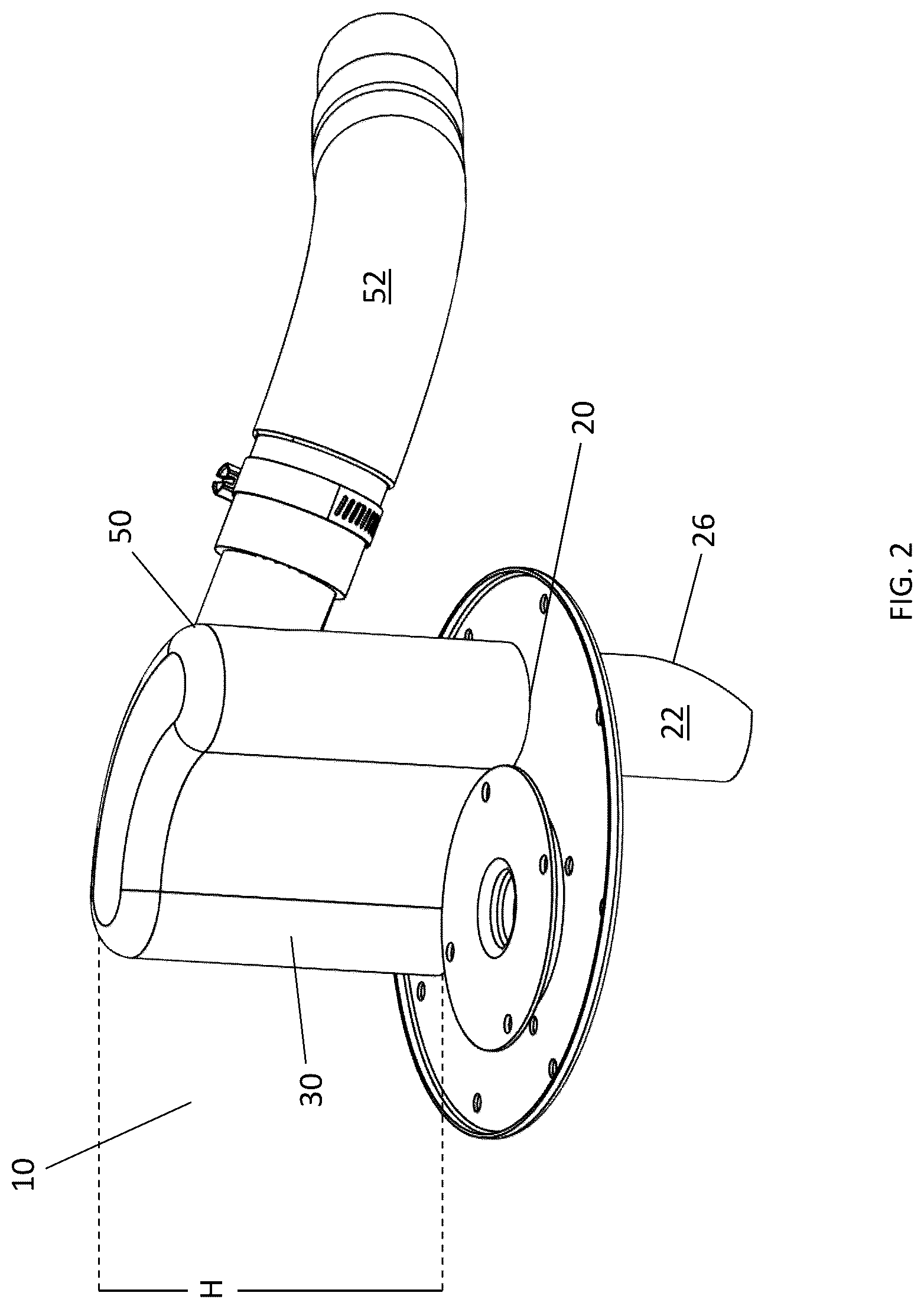Patent US12090434 Figure 2 – Air / waste water separator