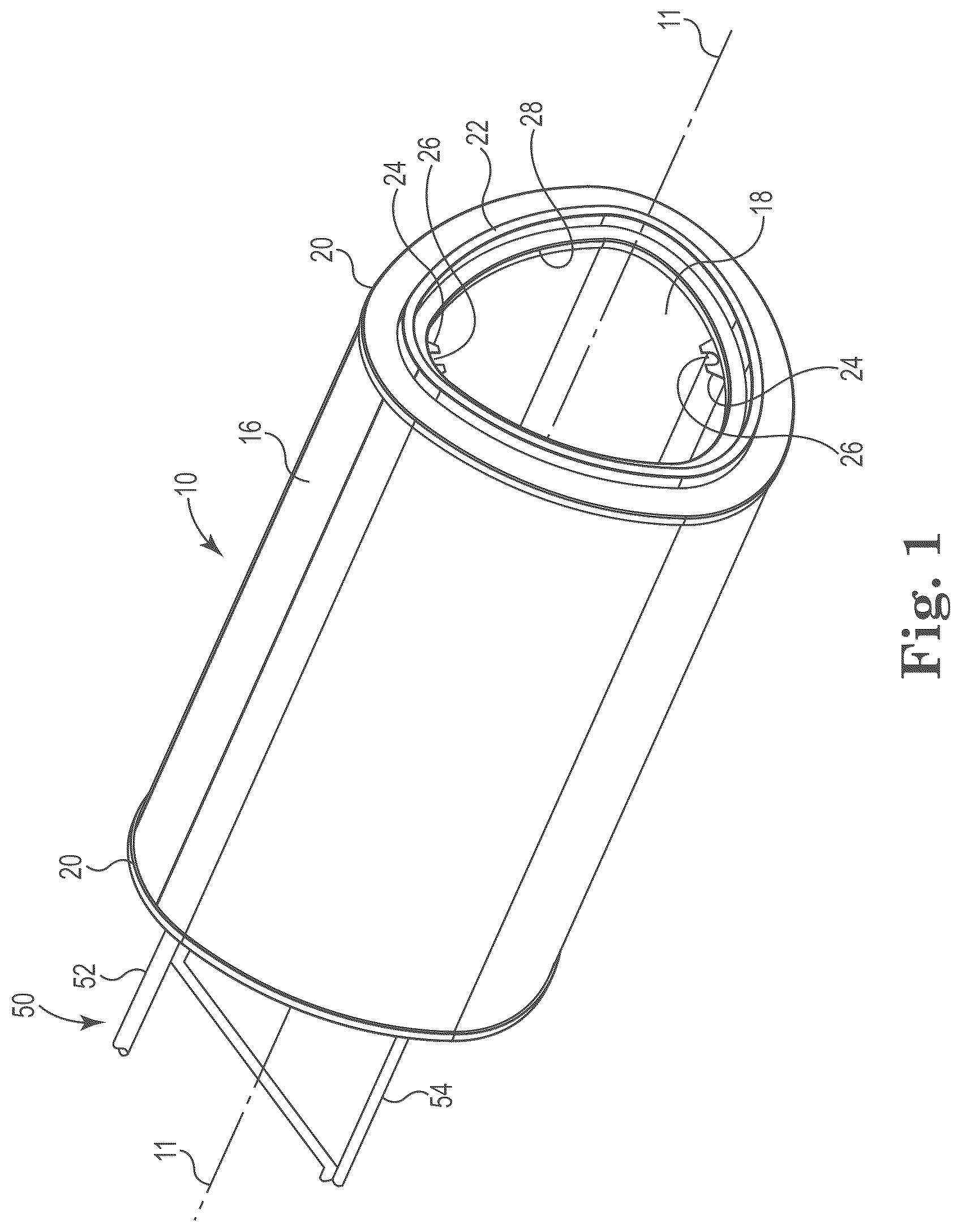 Patent US12090435 Figure 1 – Ovate tubular filter cartridges and filter systems using the same