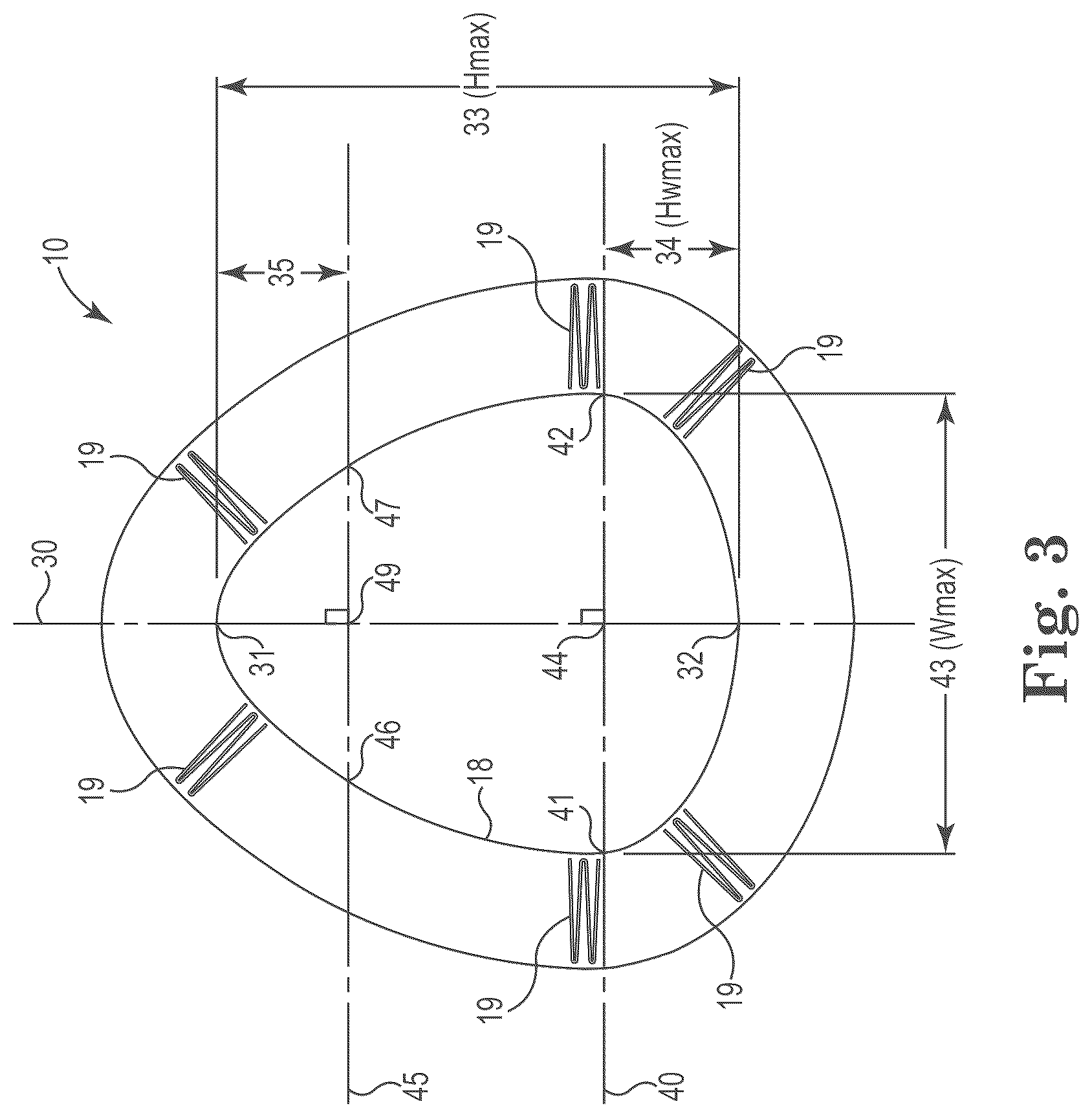 Patent US12090435 Figure 3 – Ovate tubular filter cartridges and filter systems using the same