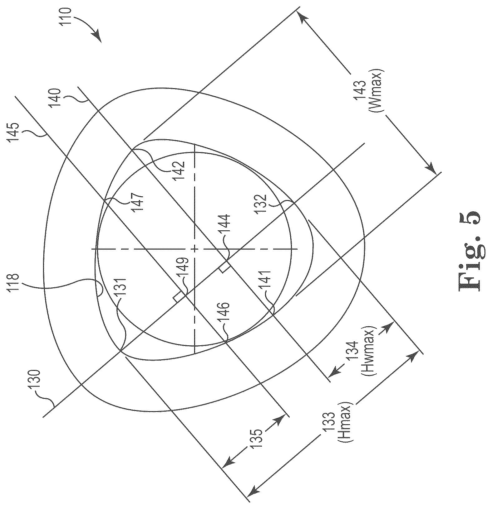 Patent US12090435 Figure 5 – Ovate tubular filter cartridges and filter systems using the same