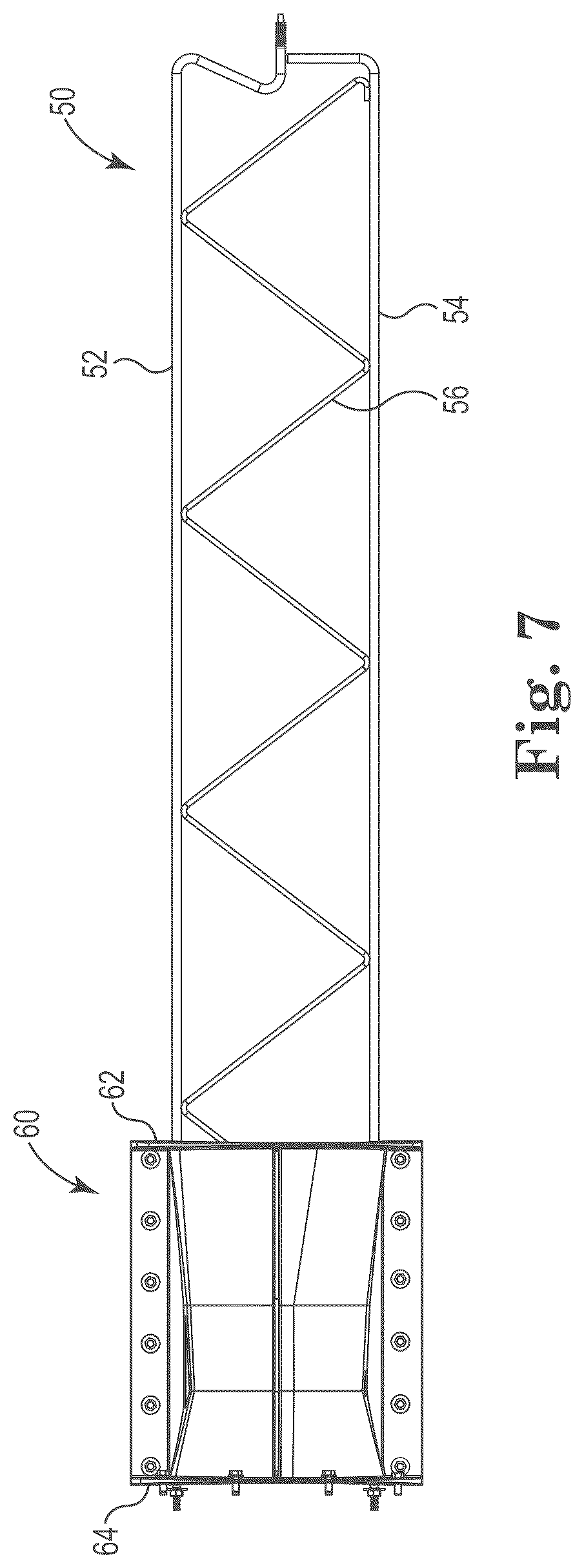 Patent US12090435 Figure 7 – Ovate tubular filter cartridges and filter systems using the same